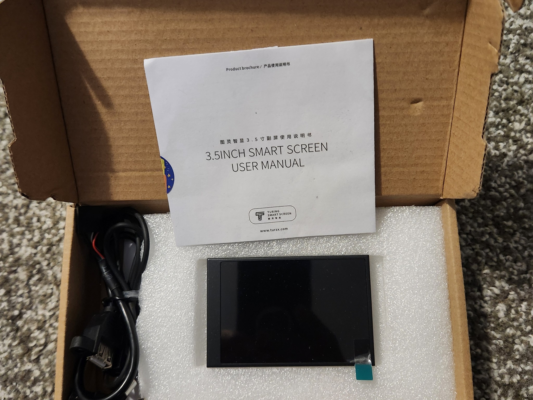 WOWNOVA English Version Computer Temp Monitor, ARGB PC Case Display, IPS USB Mini Screen