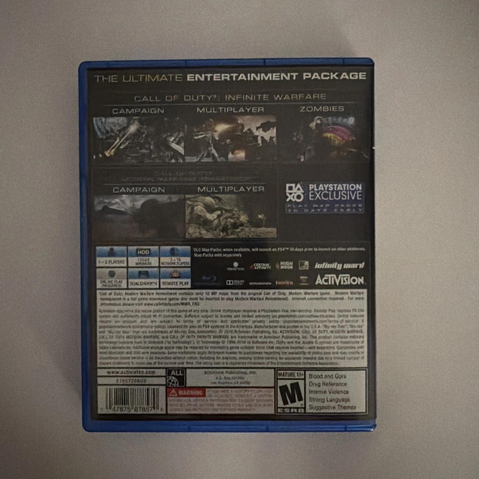 Call of Duty Infinite Warfare Legacy Edition (PS4, 2016) w Modern Warfare