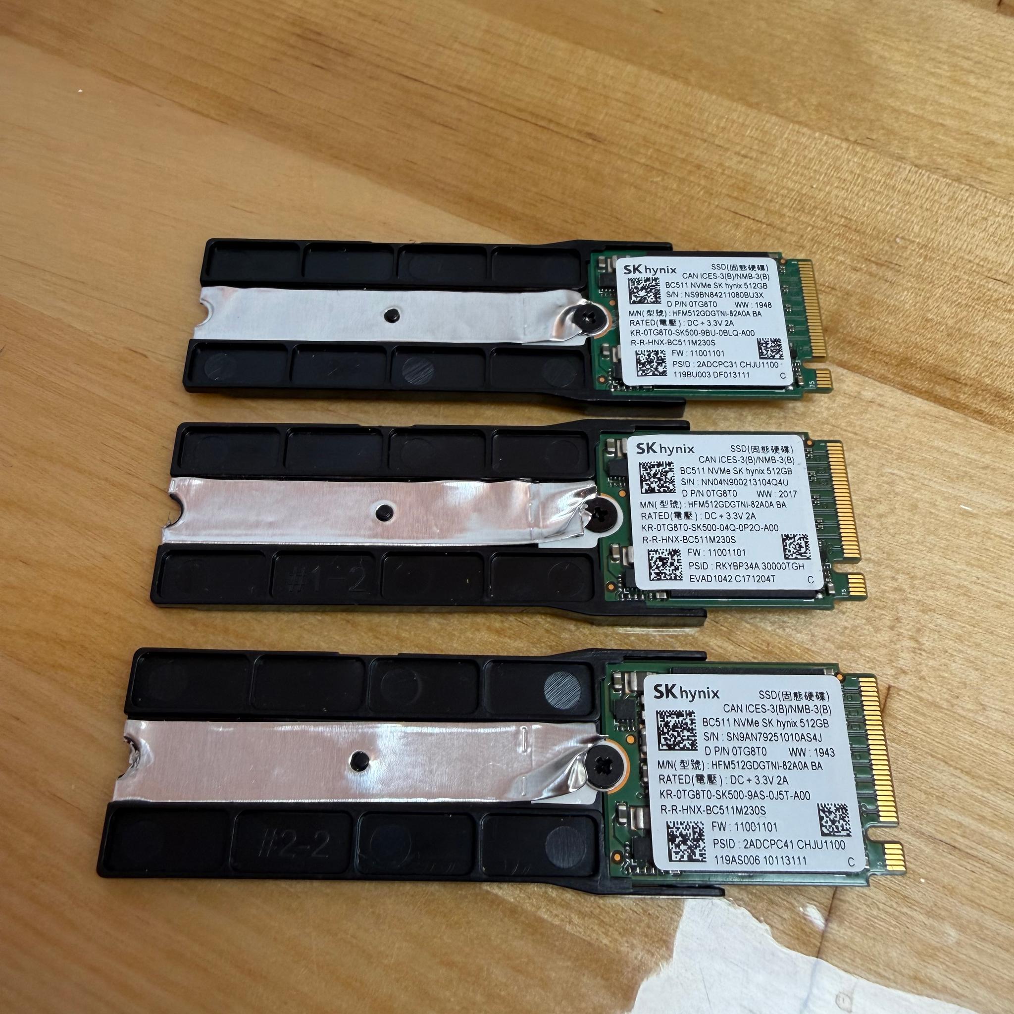 3x 512gb nvme m.2 ssd