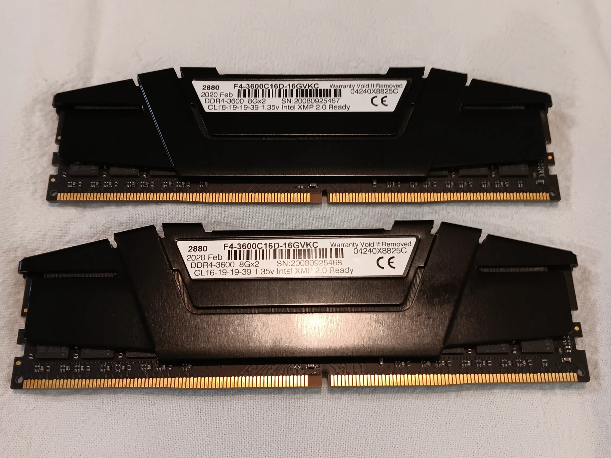 GSkill Ripjaws DDR4-3600 16GB (2X8GB) RAM Ex Condition