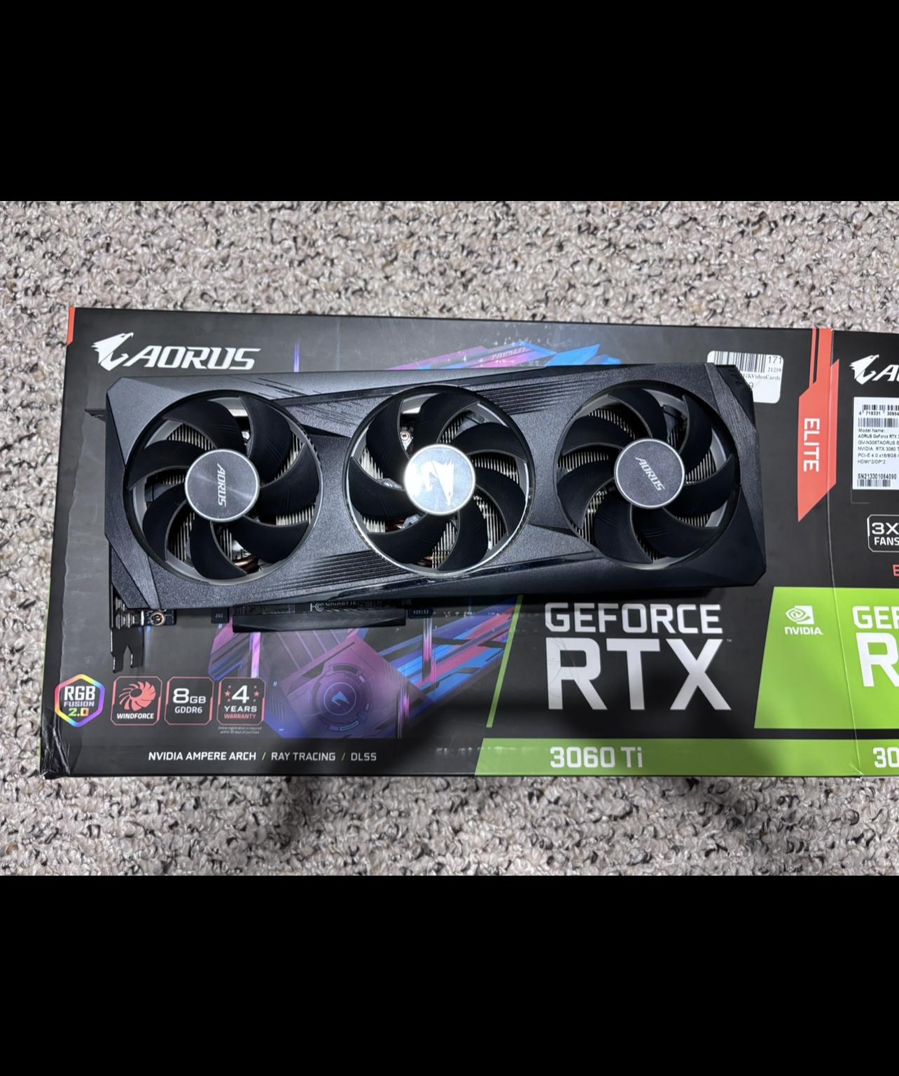 GIGABYTE AORUS GeForce RTX 3060 Ti Elite 8G