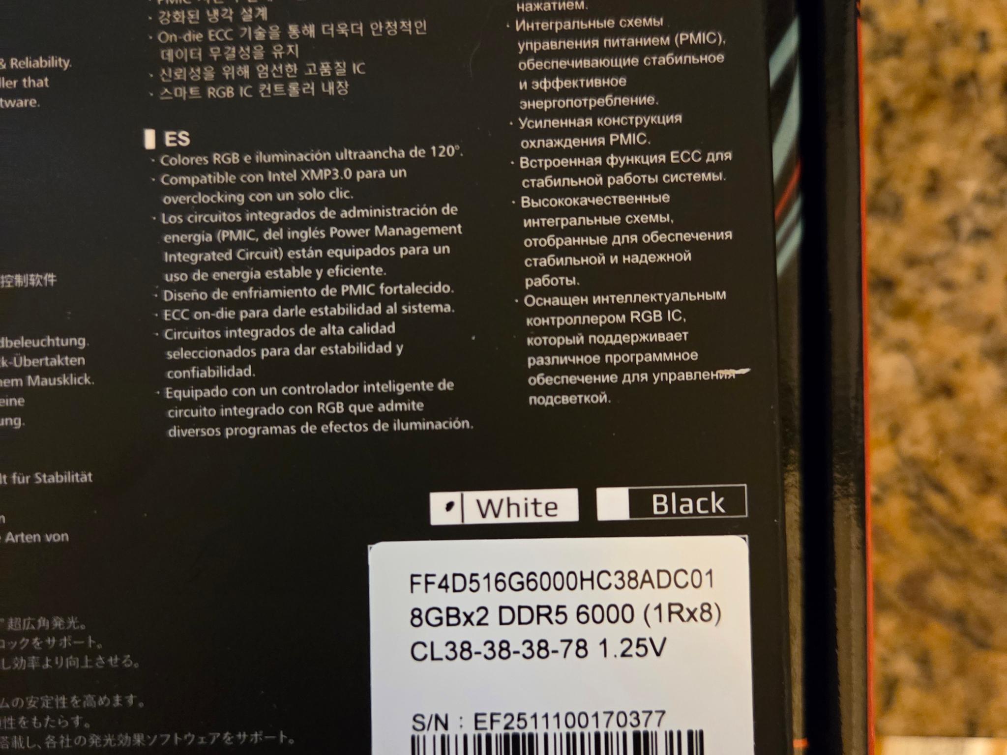 Gigabyte B650M Gaming Plus Wifi Mobo + 16GB(2x8GB) DDR5 6000 White ARGB Ram! BNIB! MOBO+Ram Combo!