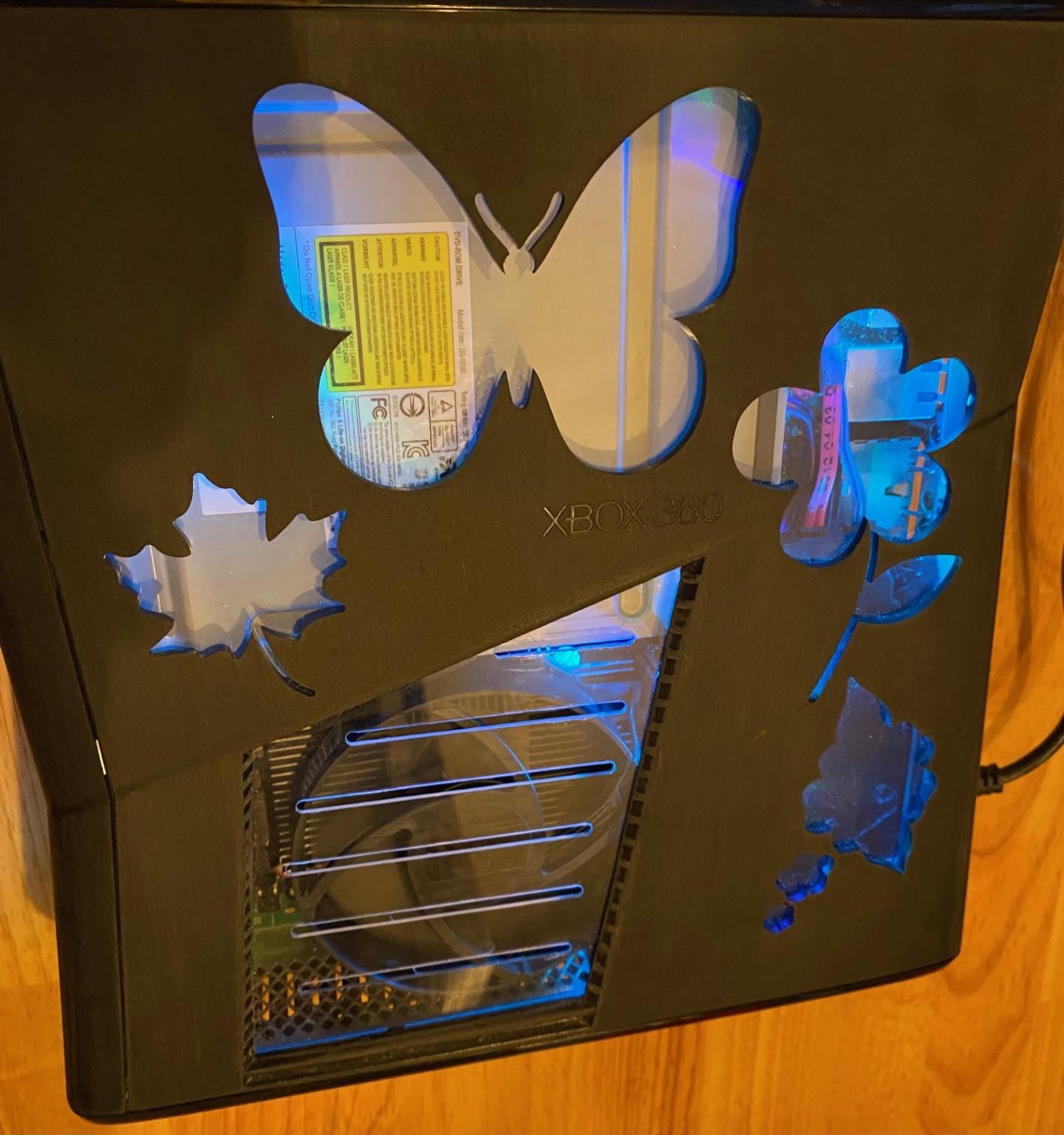 RGH3 Xbox 360 Slim - CASE MODS - Girl themed