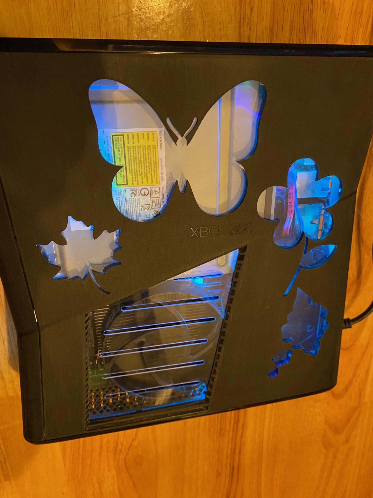 RGH3 Xbox 360 Slim - CASE MODS - Girl themed