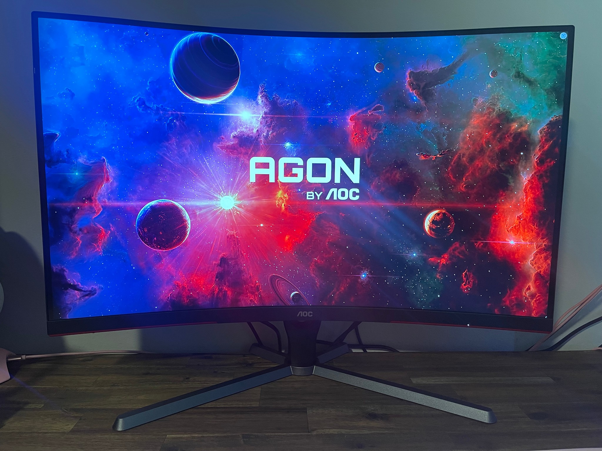 AOC - CQ32G3SE 32" 2K 165 Hz Curved FreeSync Premium Monitor - Black/Red