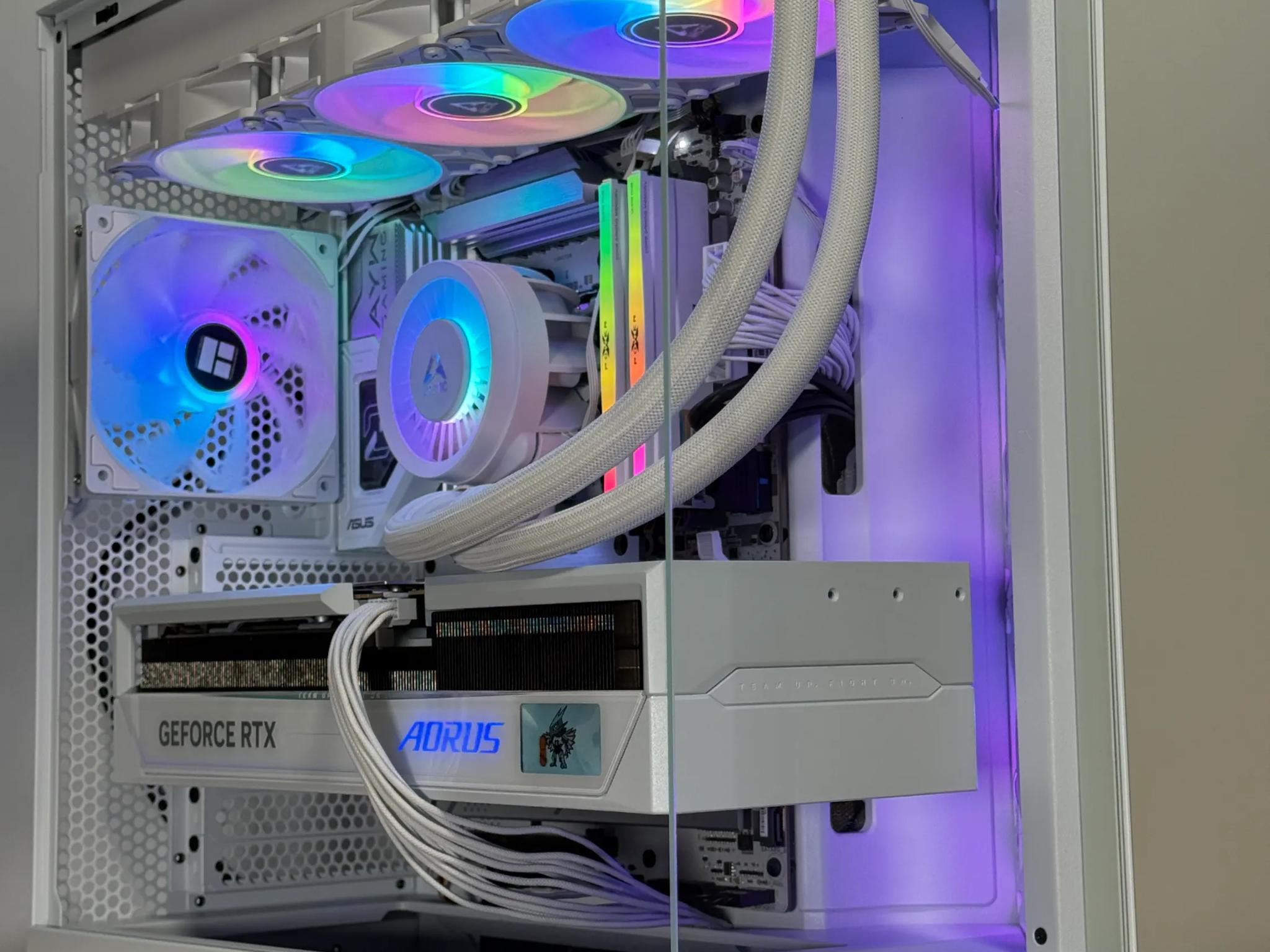 RTX 5090 Ryzen 7 9800x3d Whiteout Gaming PC
