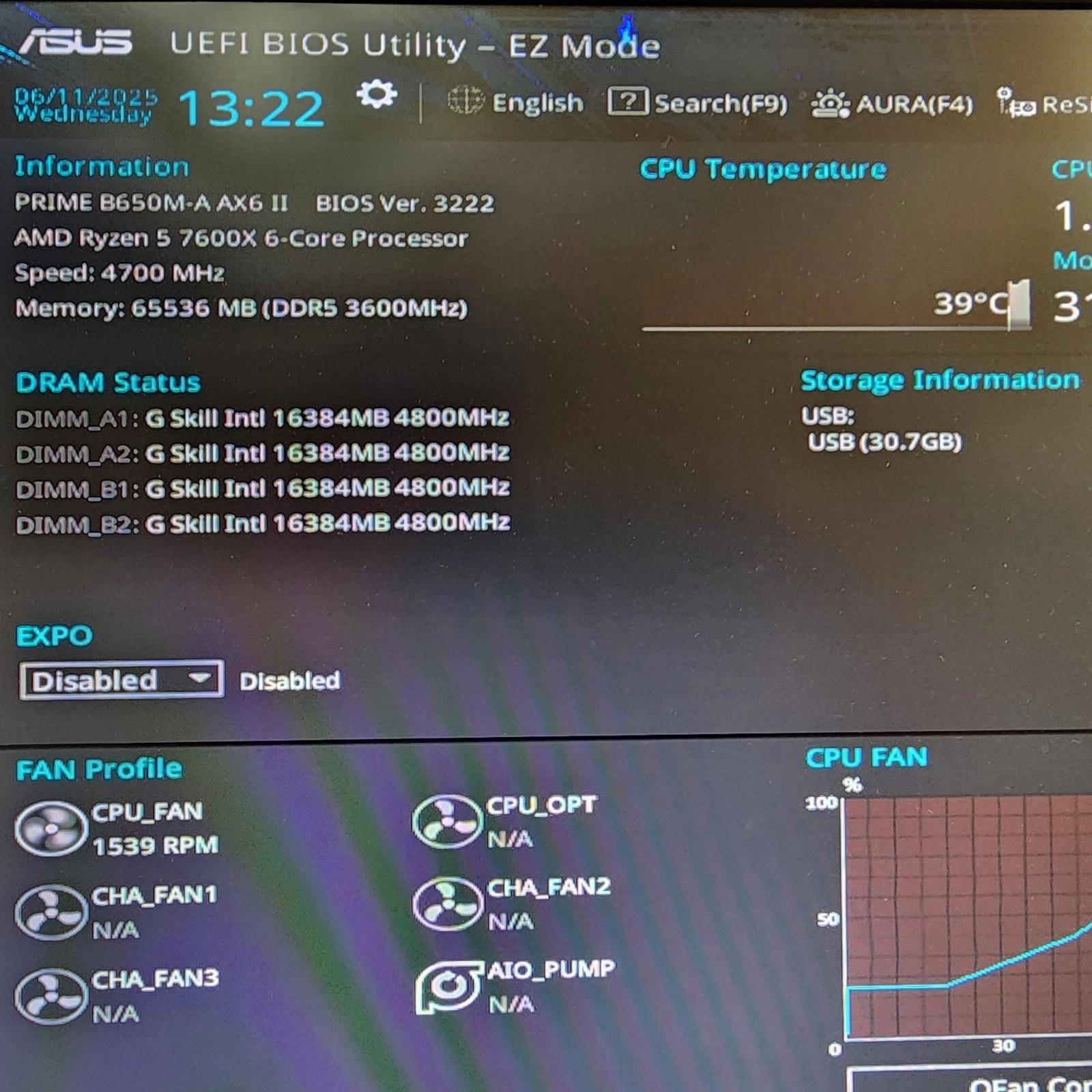 UPDATED BIOS ASUS PRIME B650M-A AX6 II WIFI AM5 DDR5 MATX MOTHERBOARD
