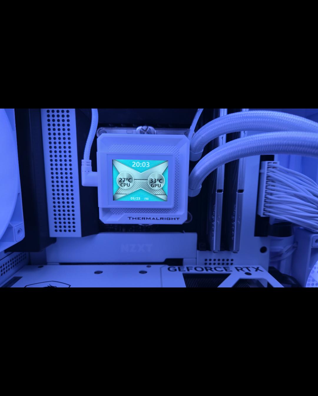 Whiteout Gaming PC - i5 14600K - RTX 5070 - 32GB DDR5 6000 - LCD Cooler - BeZ Tech Custom