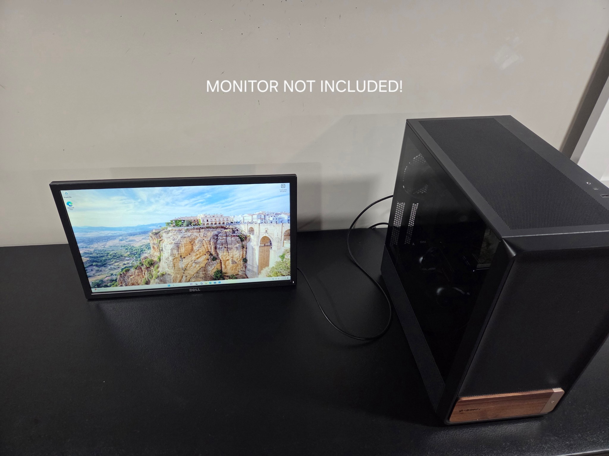 RX 9060 XT | 7600X3D | Sleek All Black/Wood Gaming PC | 1TB SSD | 16GB DDR5