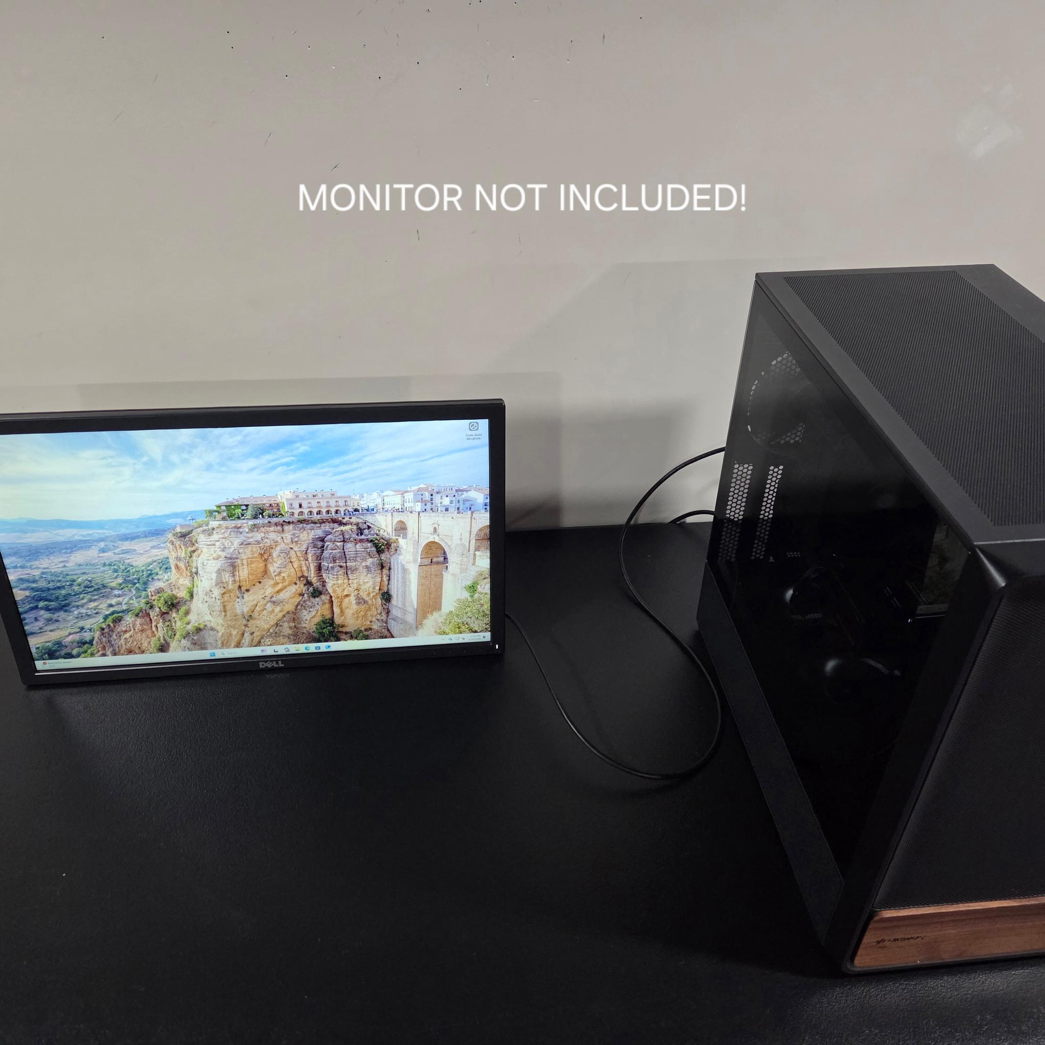 RX 9060 XT | 7600X3D | Sleek All Black/Wood Gaming PC | 1TB SSD | 16GB DDR5