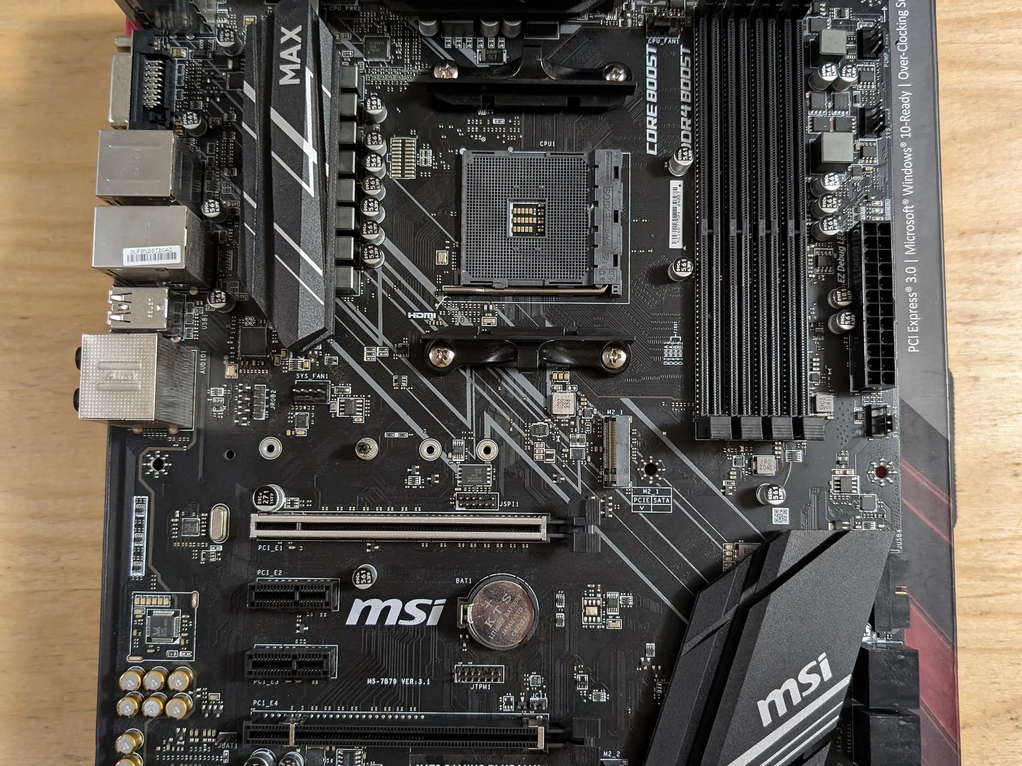 MSI X470 Gaming PLUS MAX ATX AM4 motherboard