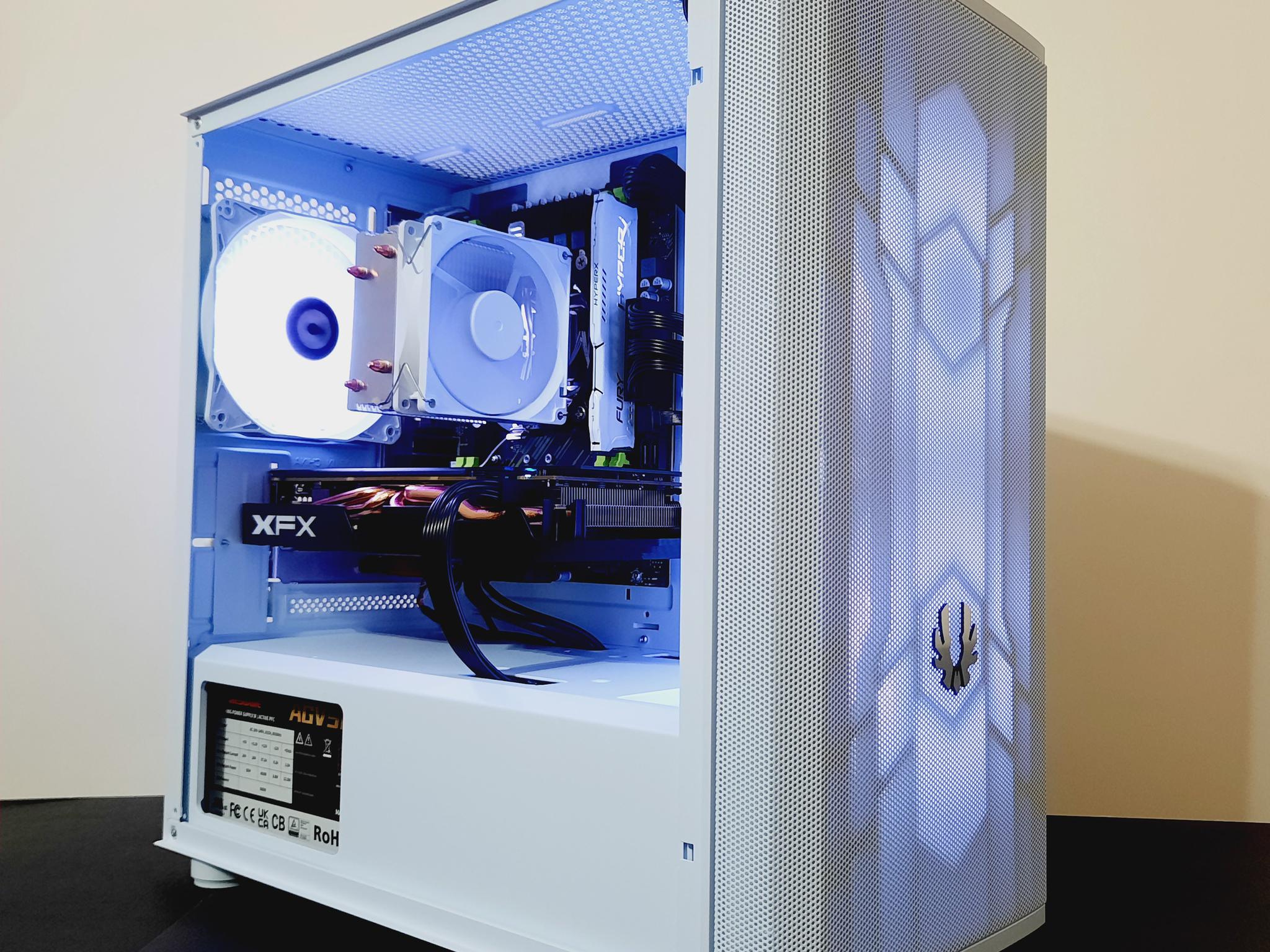⚡Budget White Gaming PC - Intel Xeon 8-cores ● 16GB RAM ● 512GB SSD ● AMD RX 580 8GB