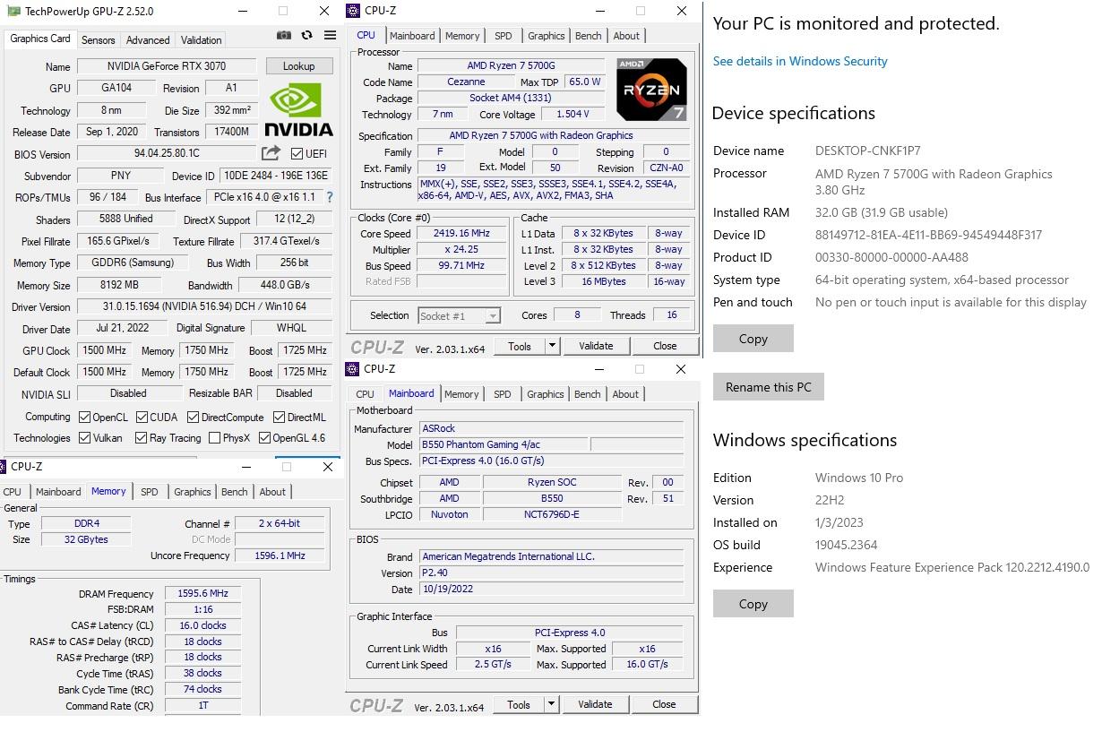 PC on Sale! Ryzen 7 5700G, RTX 3070, 32GB DDR4-3200 RAM, 1TB SSD