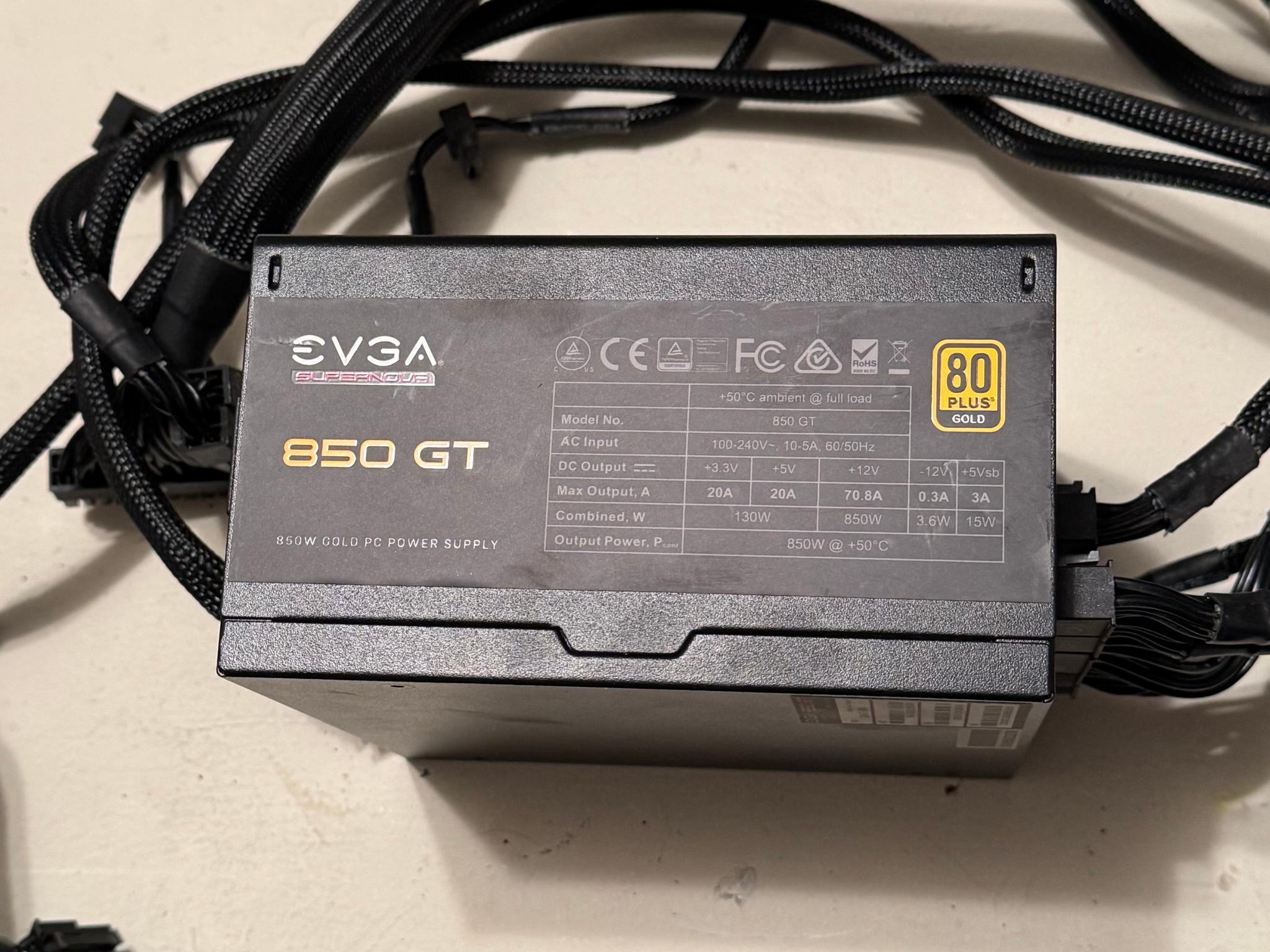 EVGA SuperNOVA 850 GT 850 W 80+ Gold Certified Fully Modular ATX Power Supply
