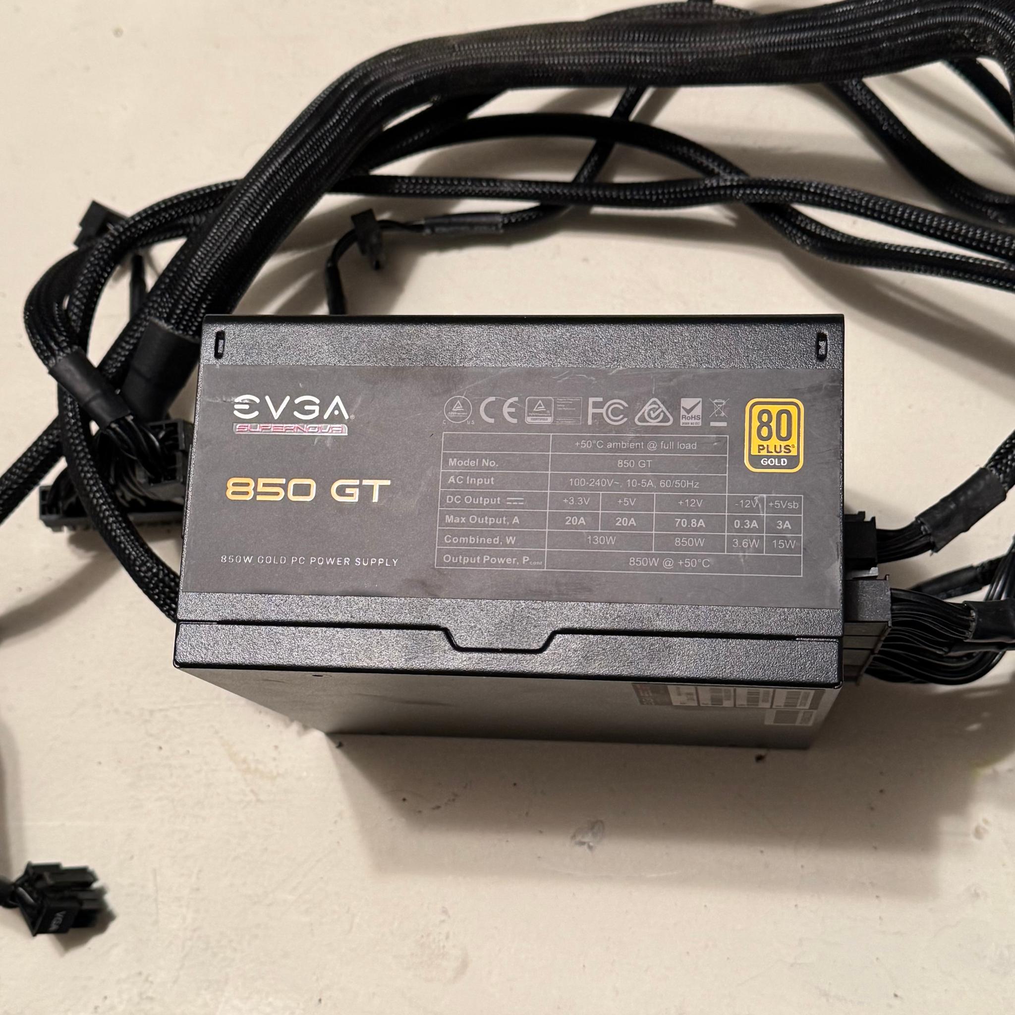 EVGA SuperNOVA 850 GT 850 W 80+ Gold Certified Fully Modular ATX Power Supply