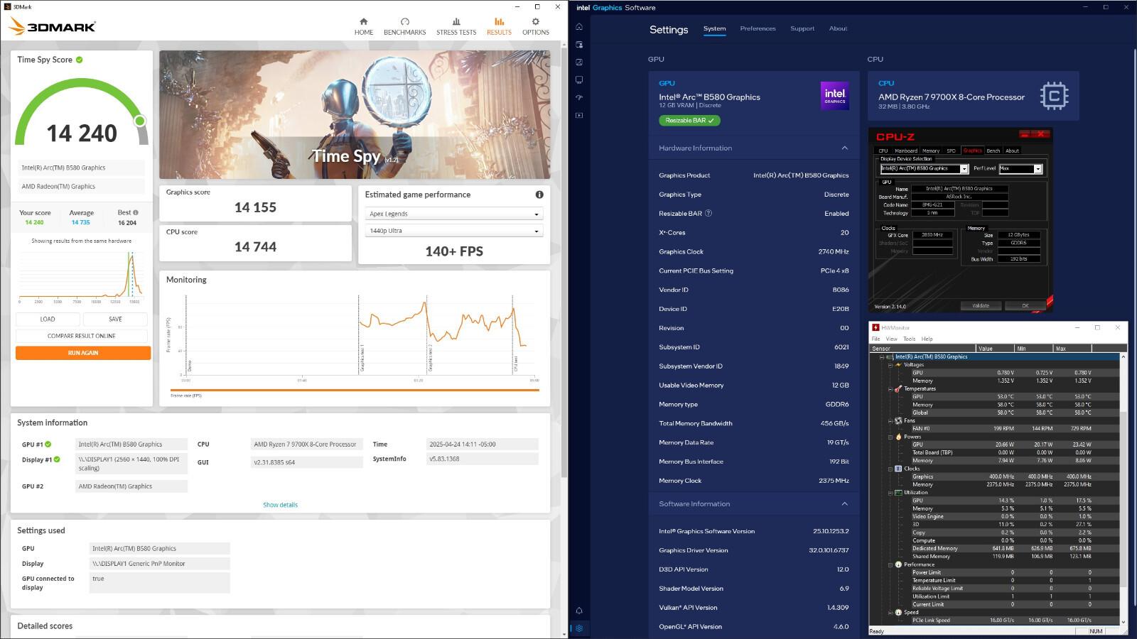 Intel Arc B580 12 GB - ASRock Challenger OC