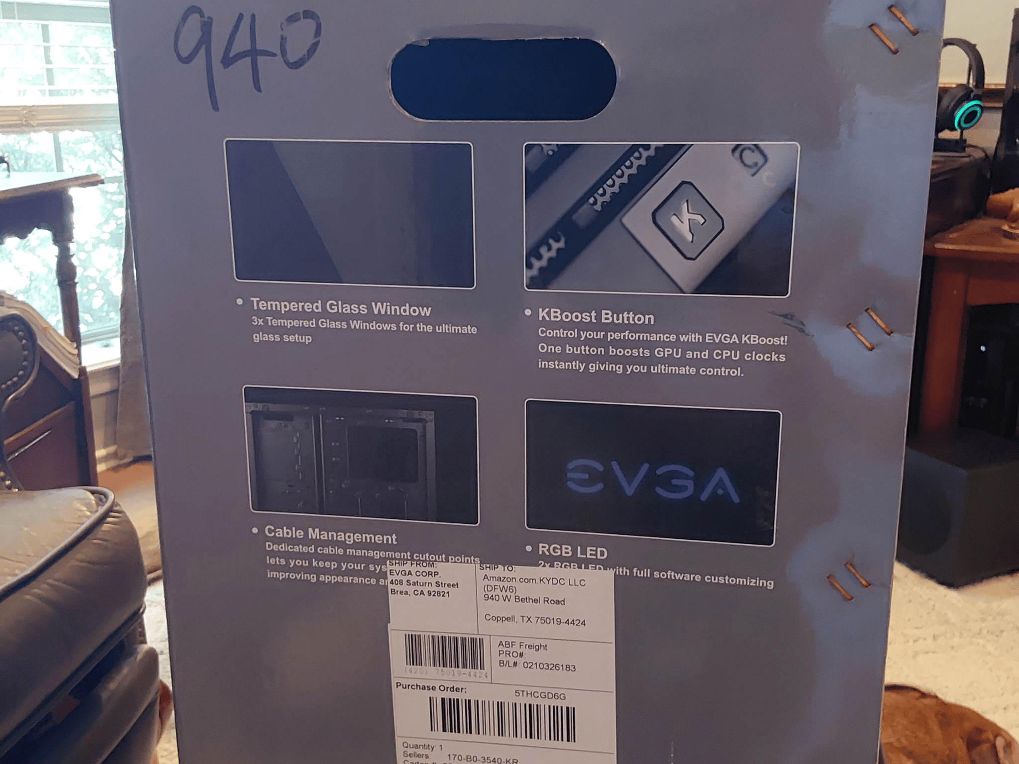 NEW EVGA DG-77 Matte Black Mid-Tower Gaming Case, Tempered Glass, Vertical GPU Mount, RGB, & K-Boost