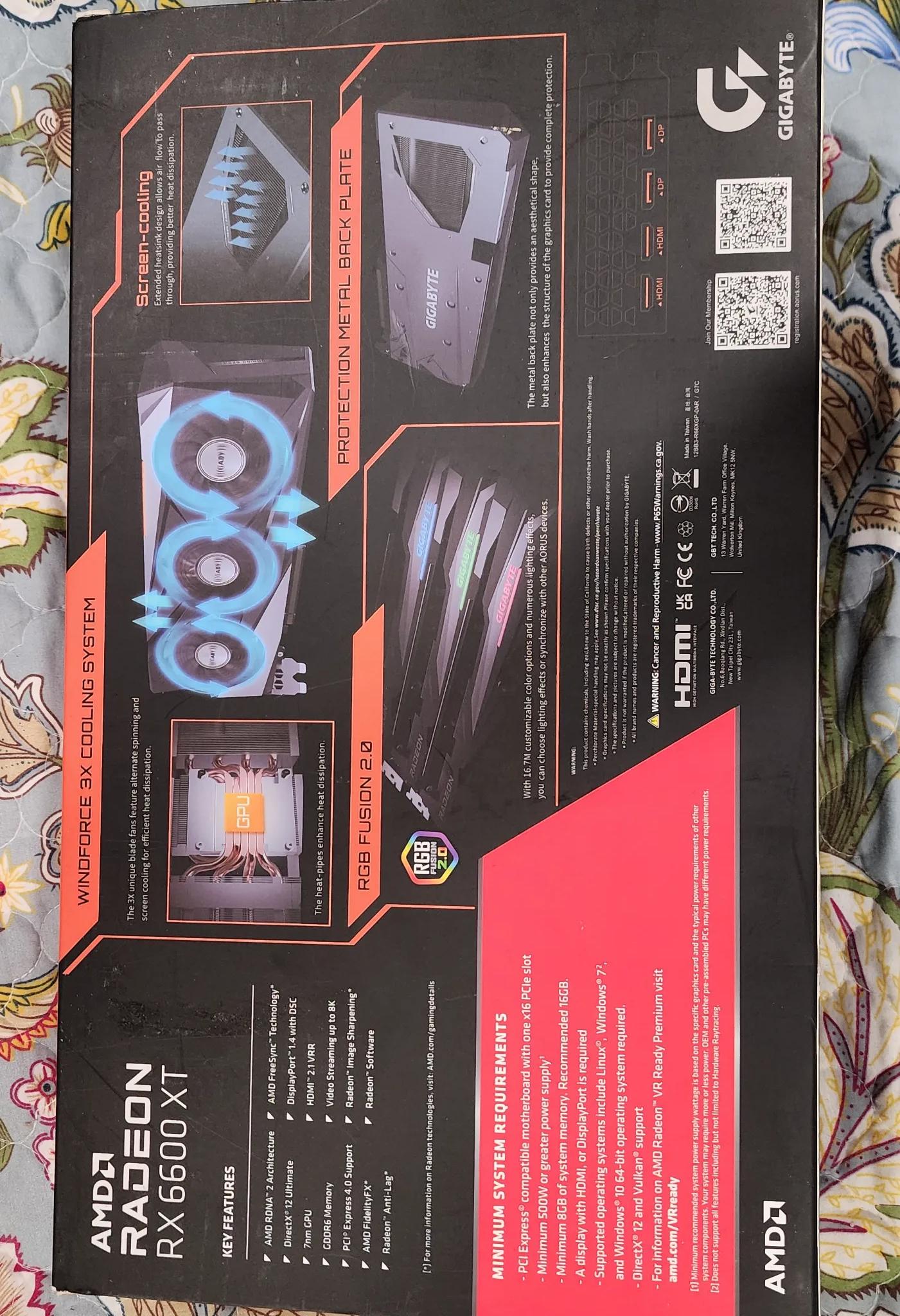 Gigabyte Radeon RX 6600 XT Gaming OC 8G Graphics Card