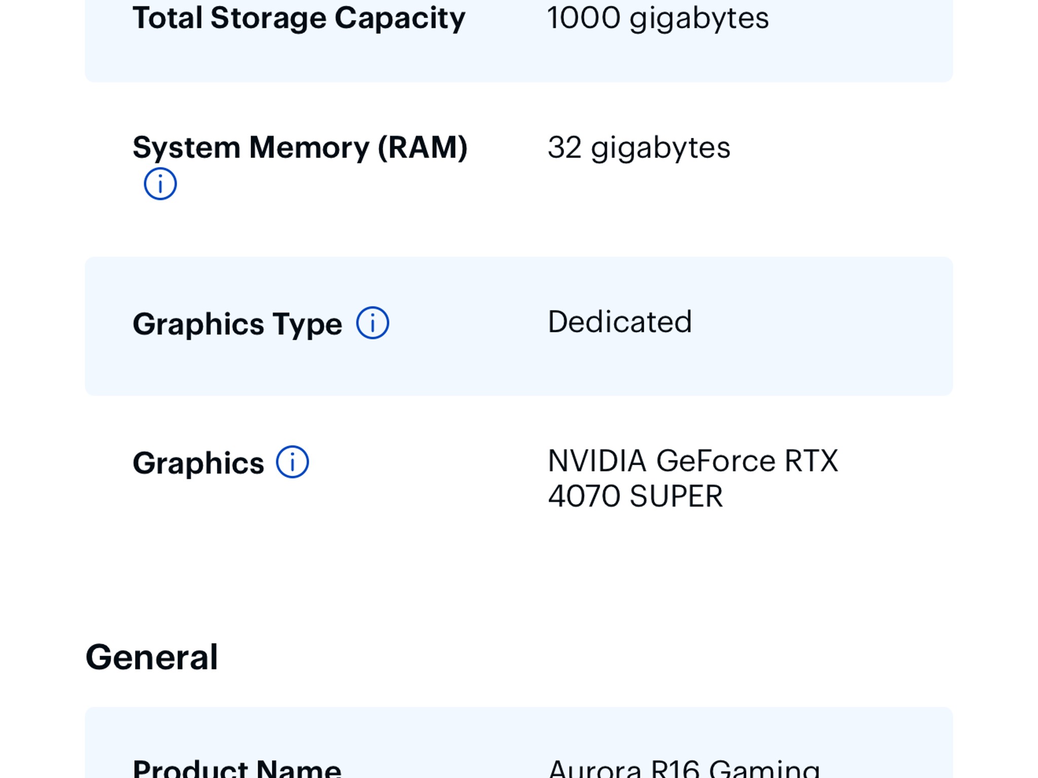 Alienware Aurora R16 | RTX 4070 SUPER | Intel i7-14700KF | 32GB DDR5 | 1TB NVMe