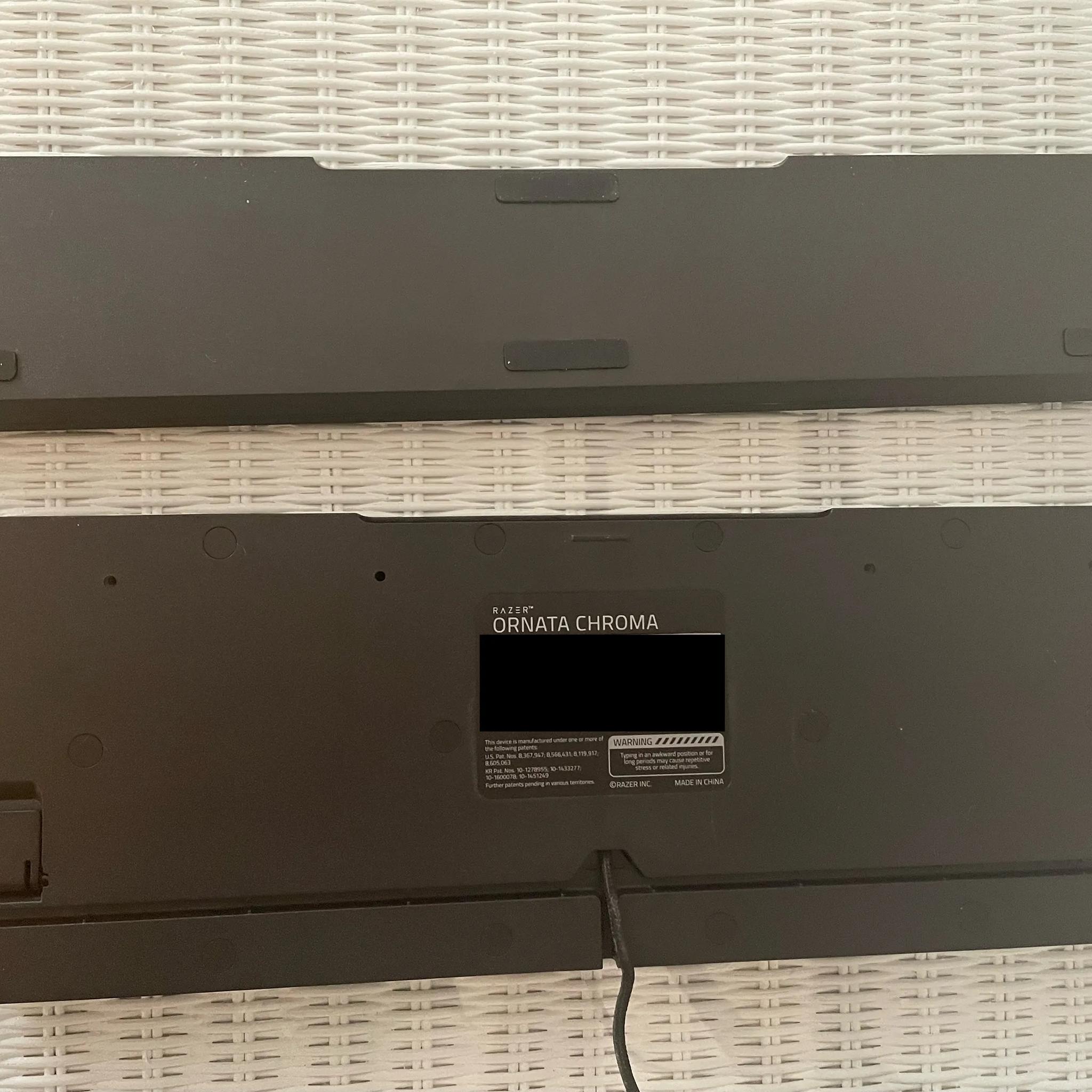 Razer Ornata Chroma Wired Keyboard With Magnetic Wrist Rest (Plus Original Manual & Stickers)!