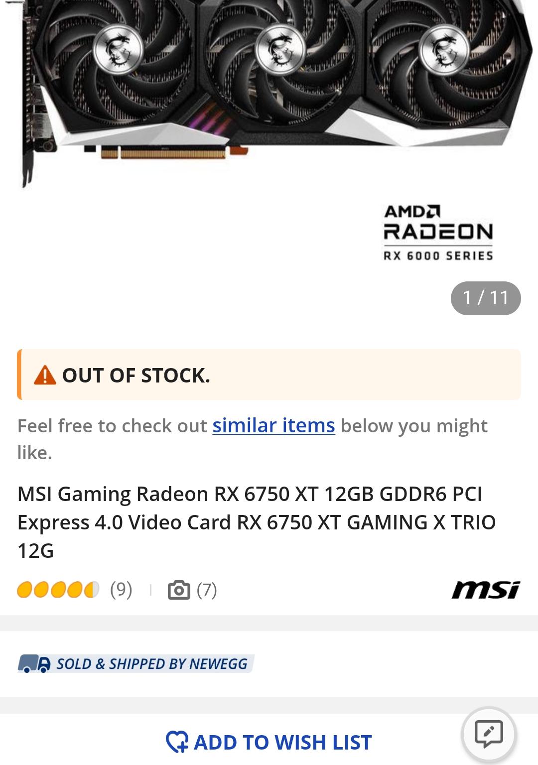 Radeon RX 6750xt