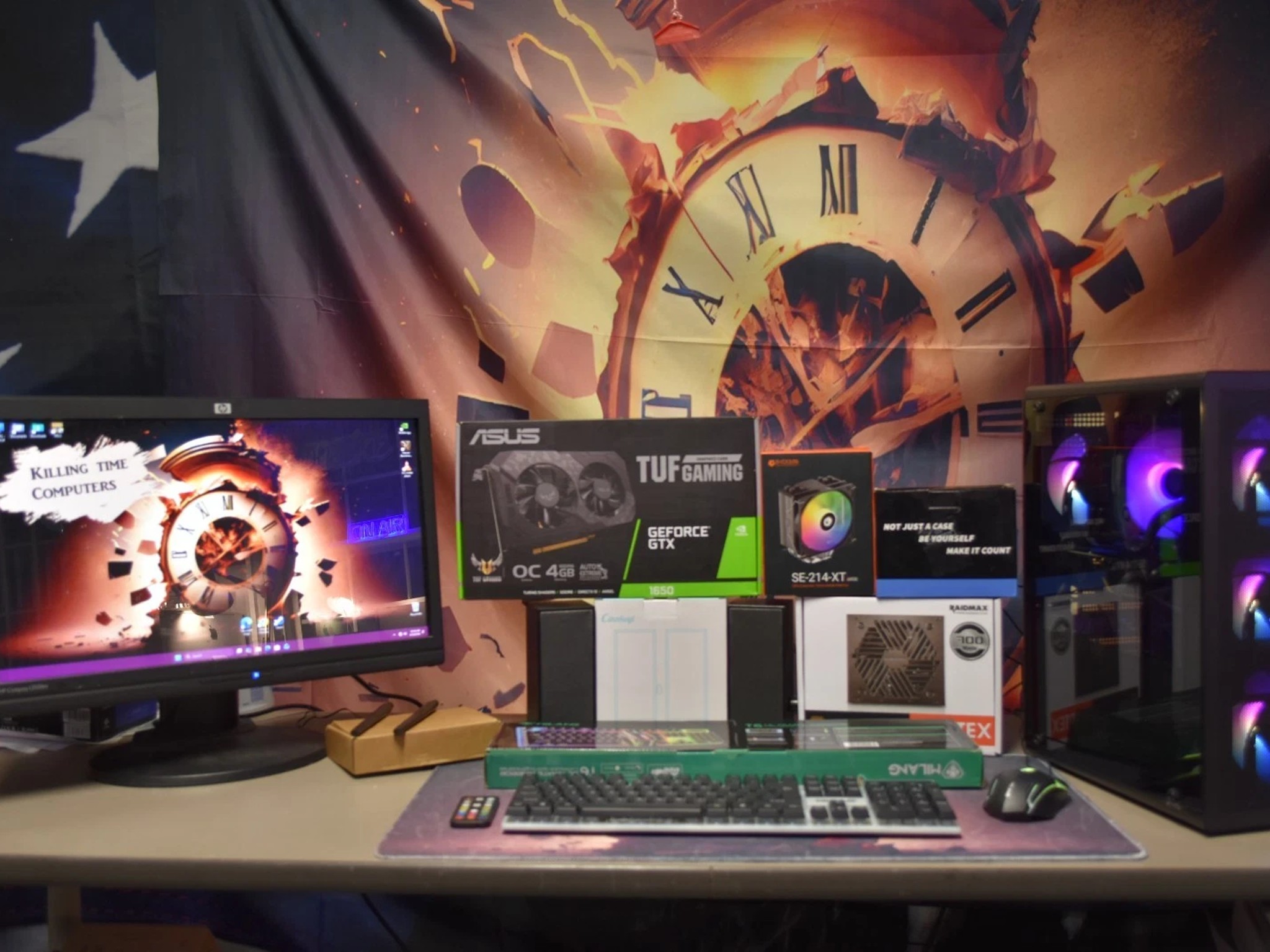 Intel I 7 4790 RAM 32 GB GPU GTX 1650 1 TB NVME 700 watts 80 plus gold  & speakers & keyboard& mouse