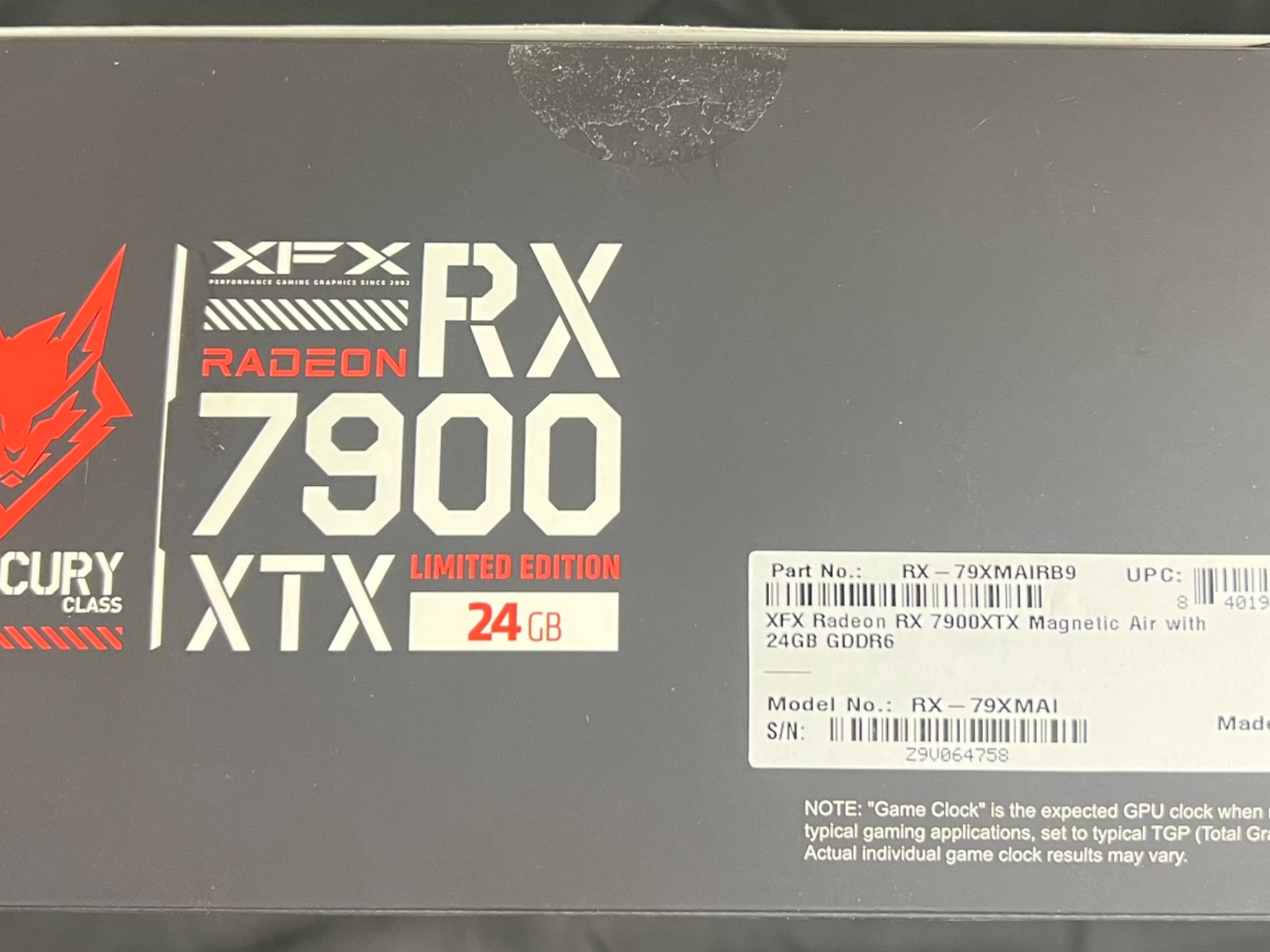 Limited Edition XFX Mercury AMD Radeon RX 7900 XTX Magnetic Air Gaming Graphics Card