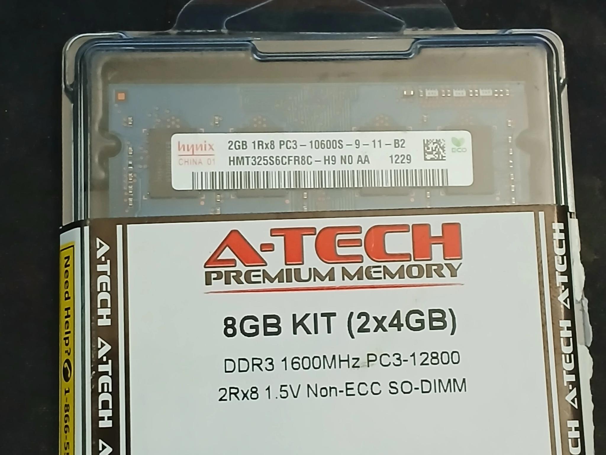 4GB Kit PC3-10600 Laptop SODIMM DDR3 1333 MHz  204-Pin Notebook Memory RAM 4G