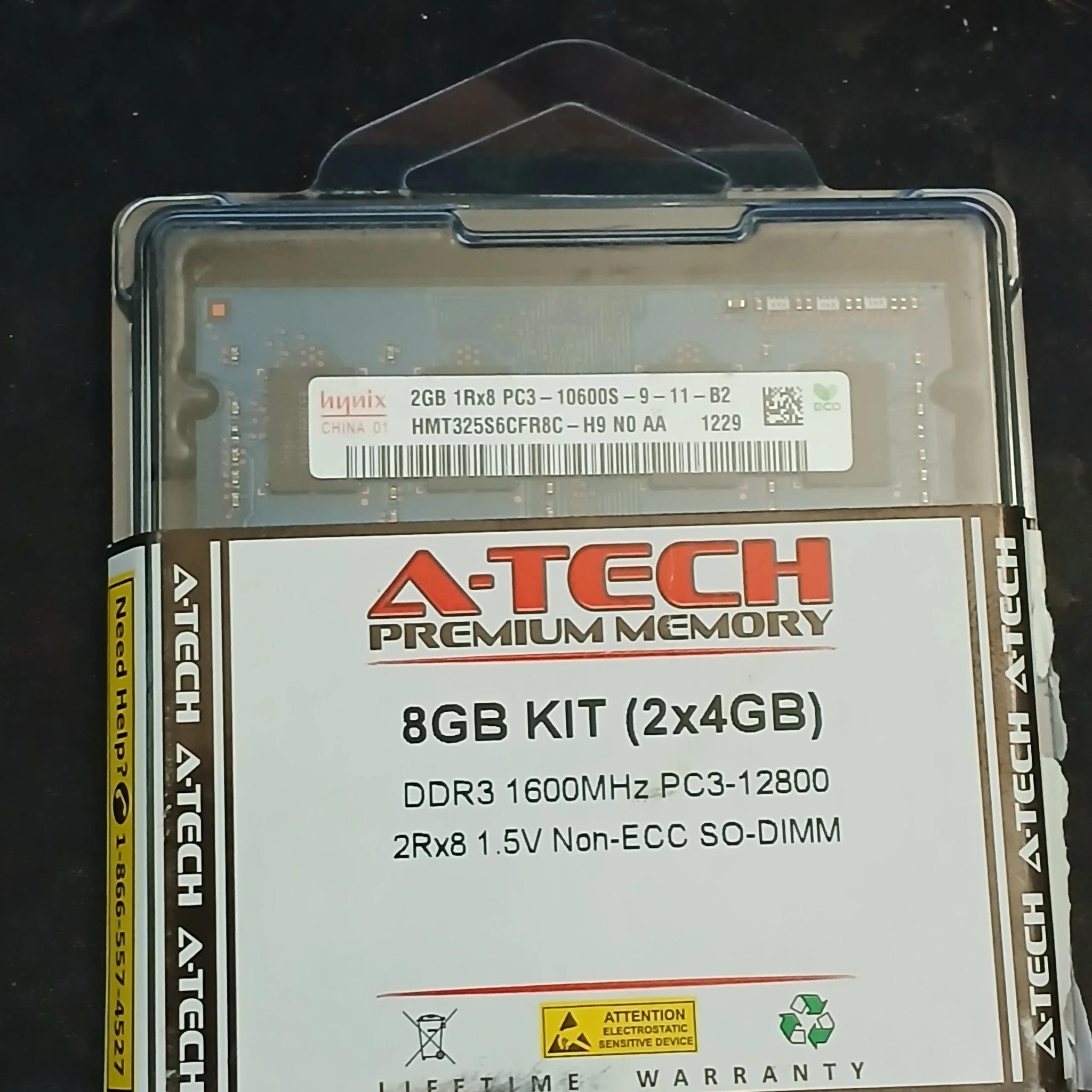 4GB Kit PC3-10600 Laptop SODIMM DDR3 1333 MHz  204-Pin Notebook Memory RAM 4G