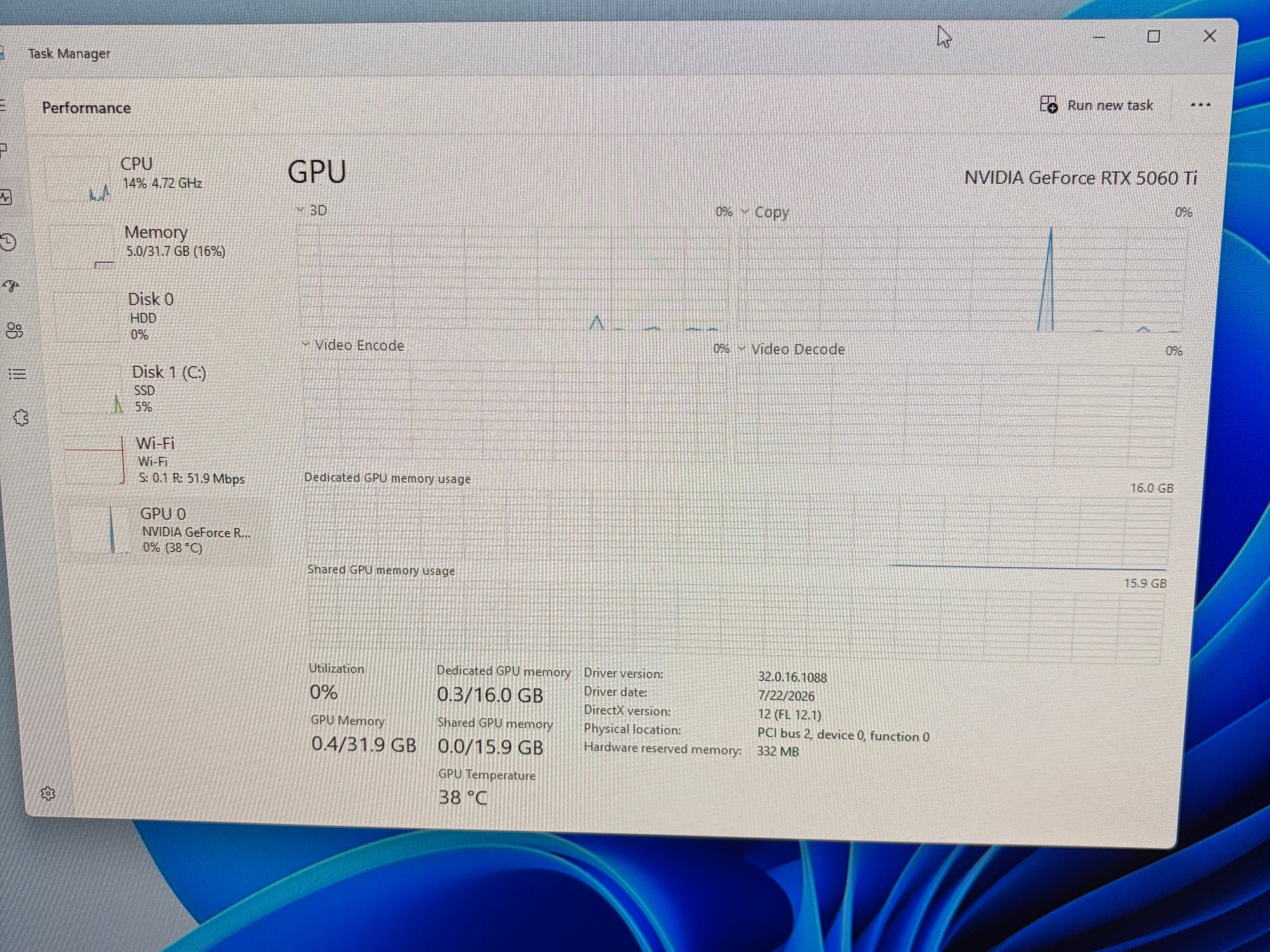 GeForce RTX 5060 Ti 16GB Custom Gaming PC - Core i9-11900K, 32GB RAM