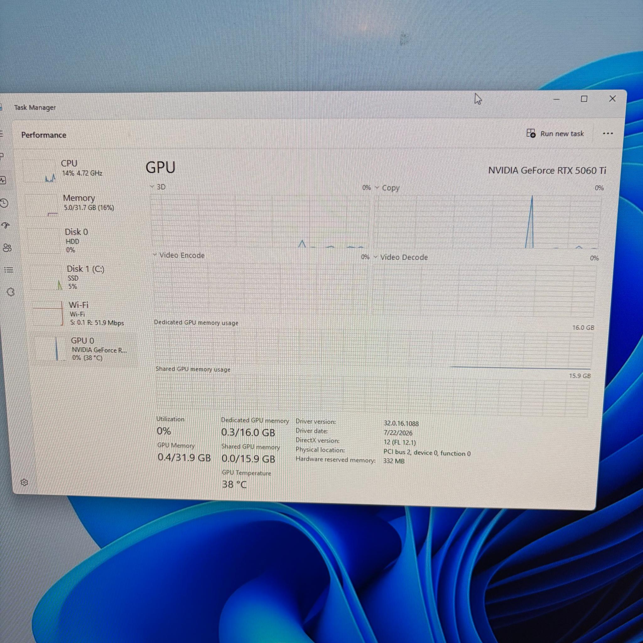 GeForce RTX 5060 Ti 16GB Custom Gaming PC - Core i9-11900K, 32GB RAM