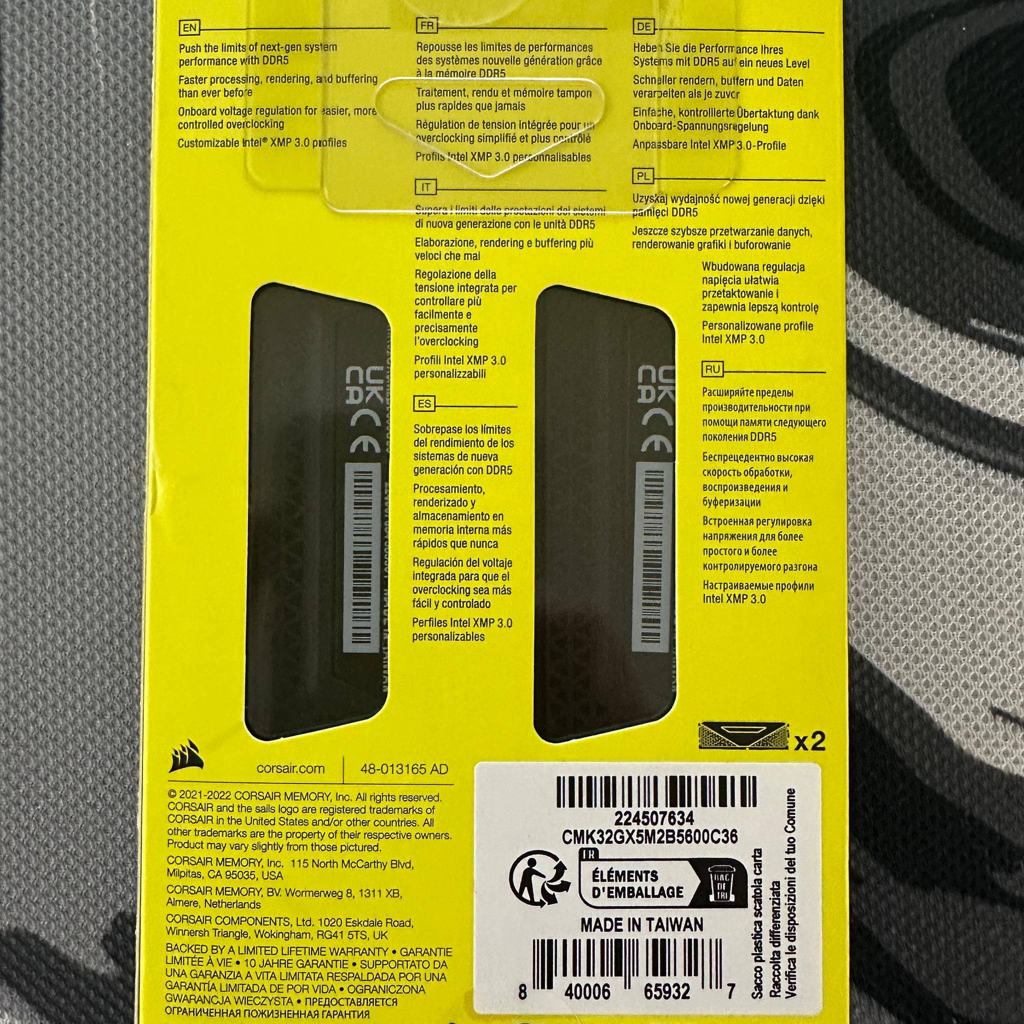 32gb Corsair Vengeance ddr5 5600