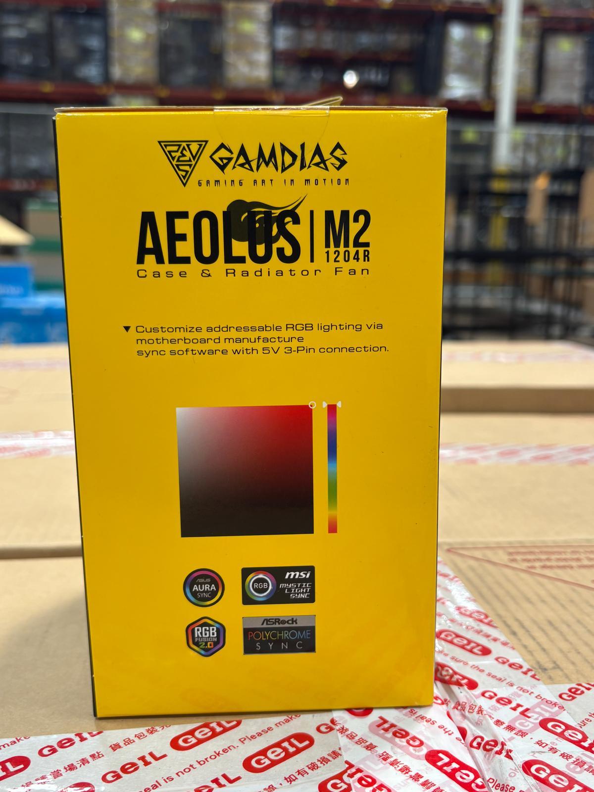 Brand New In Box - FAN | GAMDIAS 120mm X4 Fan RGB AEOLUS M2-1204R