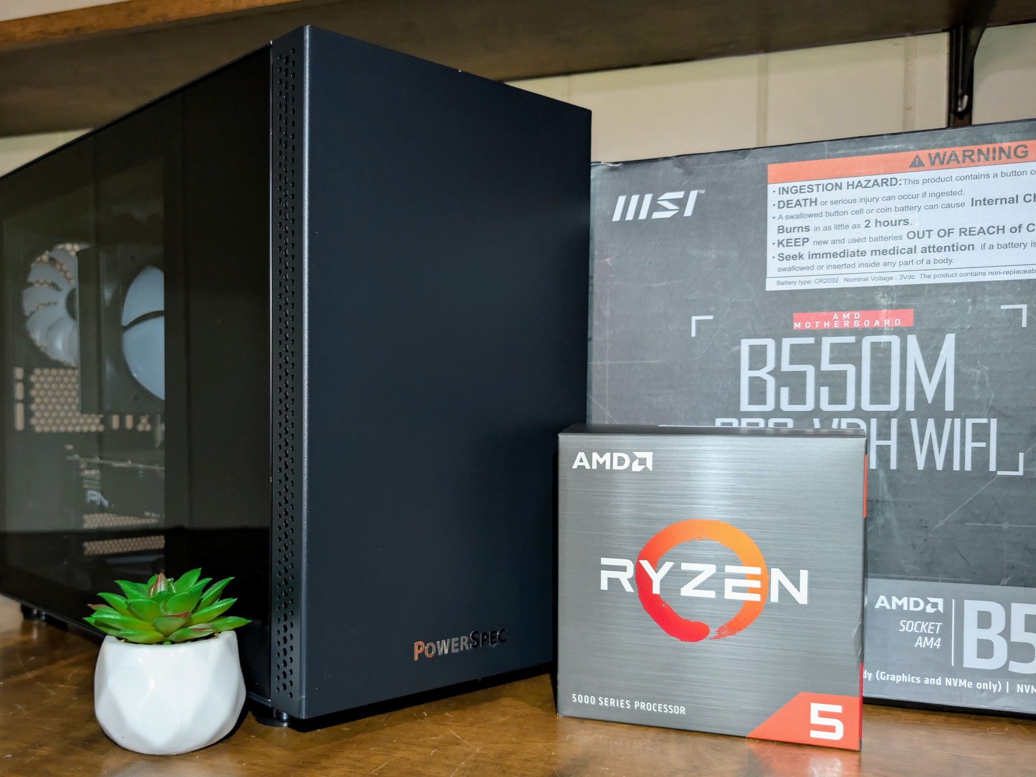 Stealthy RGB Gaming PC - Ryzen 5 5500 - RTX 4060 Ti 16GB - 32GB DDR4 3600 CL18 - 1.6TB NVMe/SSD/HDD
