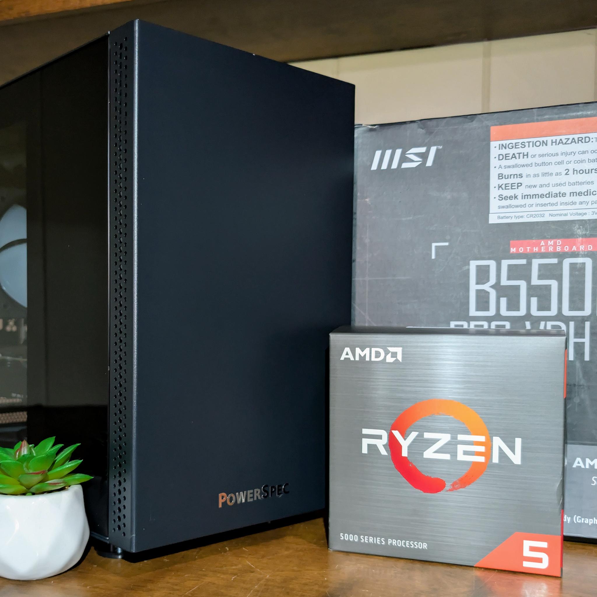 Stealthy RGB Gaming PC - Ryzen 5 5500 - RTX 4060 Ti 16GB - 32GB DDR4 3600 CL18 - 1.6TB NVMe/SSD/HDD