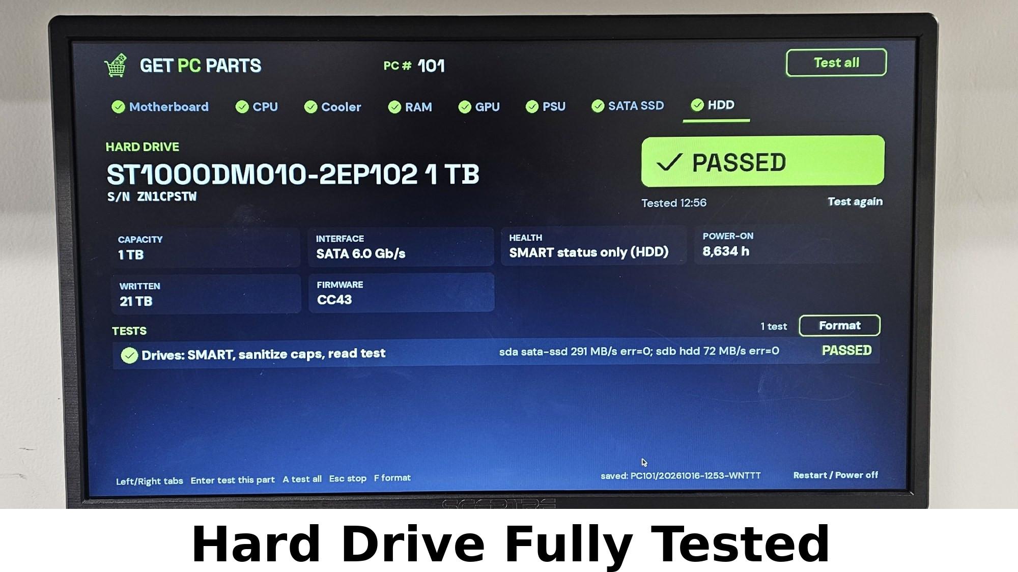 1TB 3.5" Hard Drive Seagate Barracuda