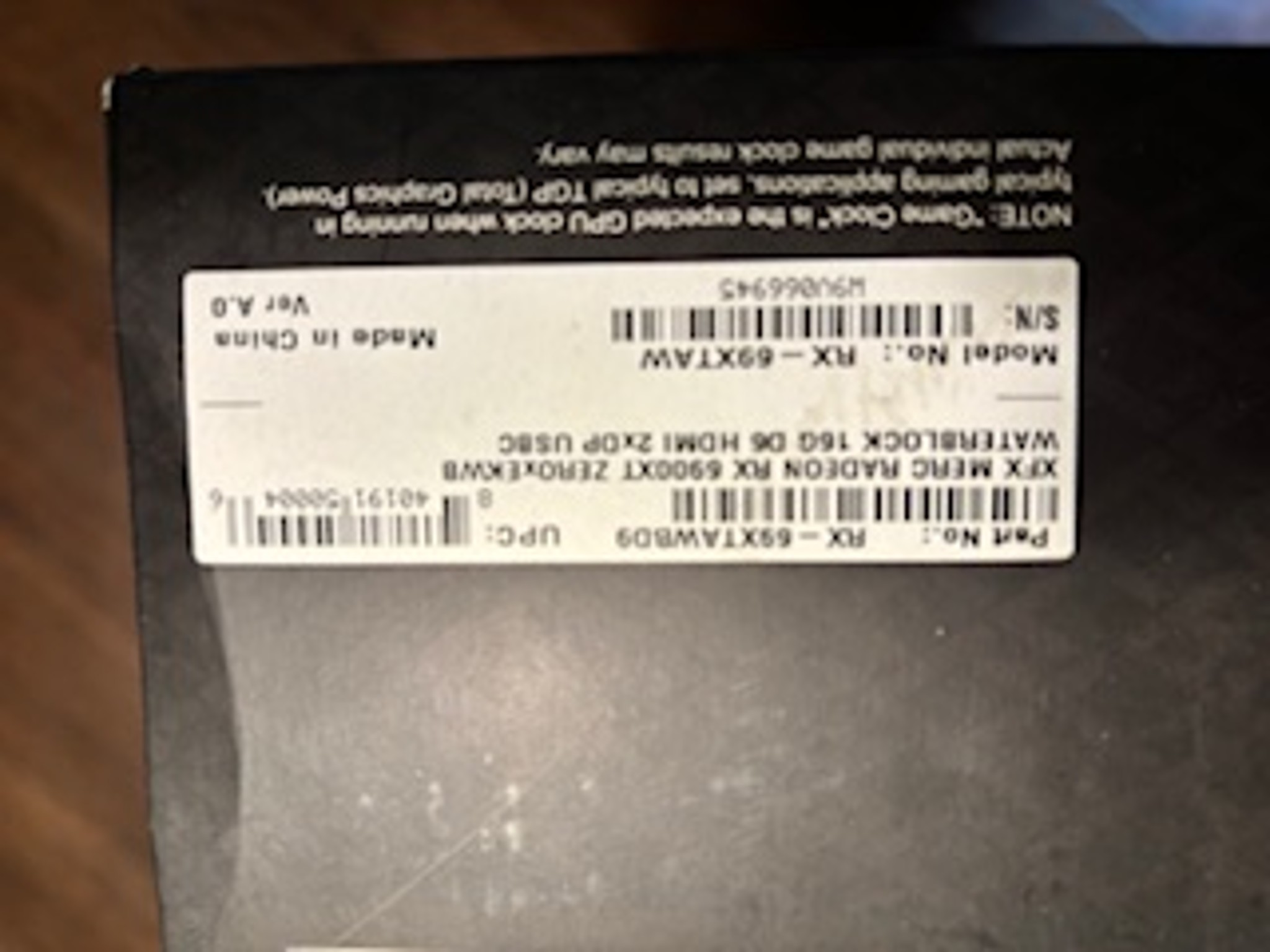 XFX 6900XT ZERO  EKWB WATERBLOCK EDITON