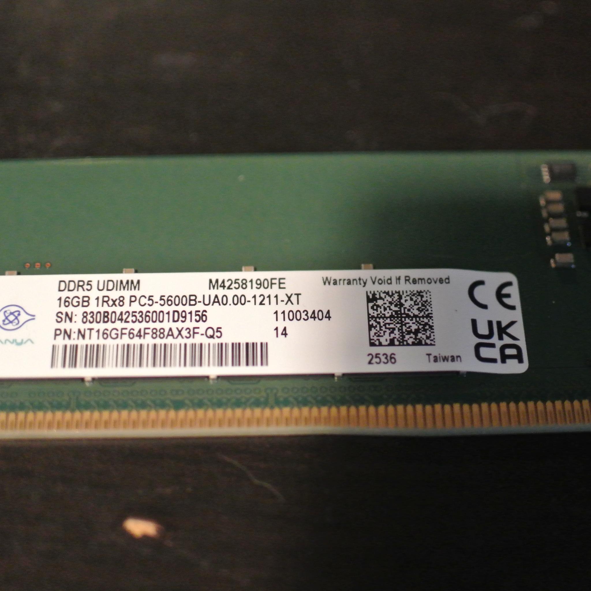 Nanya 16GB DDR5 UDIMM 5600MTs RAM