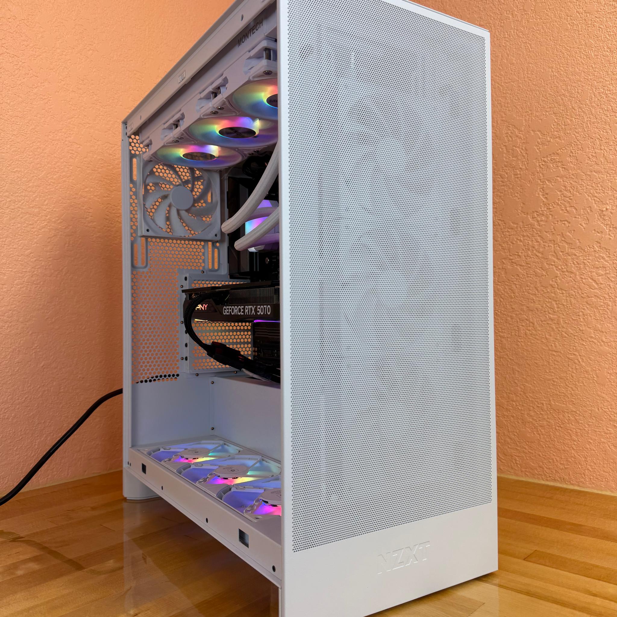 Whiteout Ryzen 7 9800X3D + RTX 5070 Gaming PC | 32GB DDR5 | 1TB NVMe
