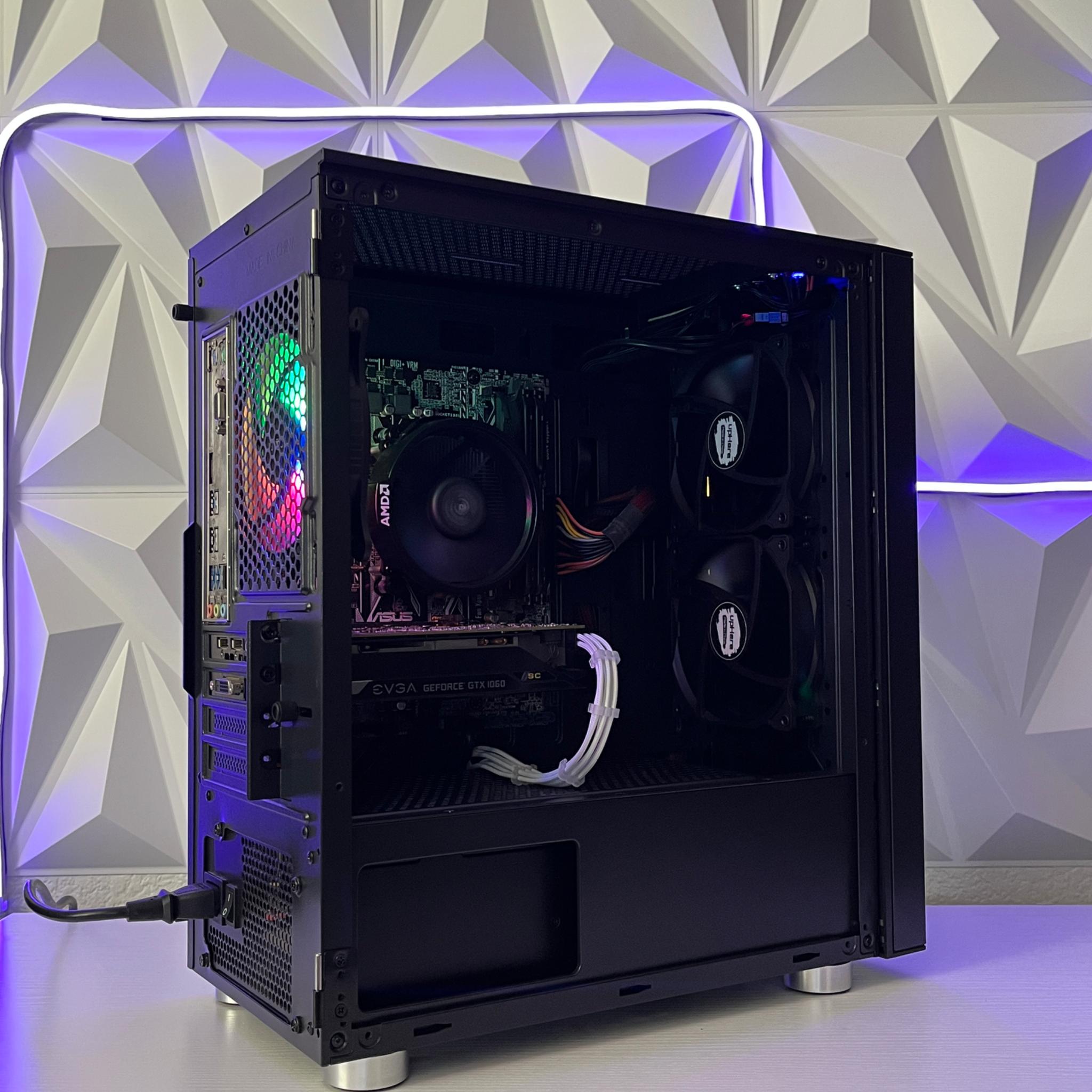GTX 1060 6GB, Ryzen 5 2600, 16GB RAM | Black Gaming Computer/PC
