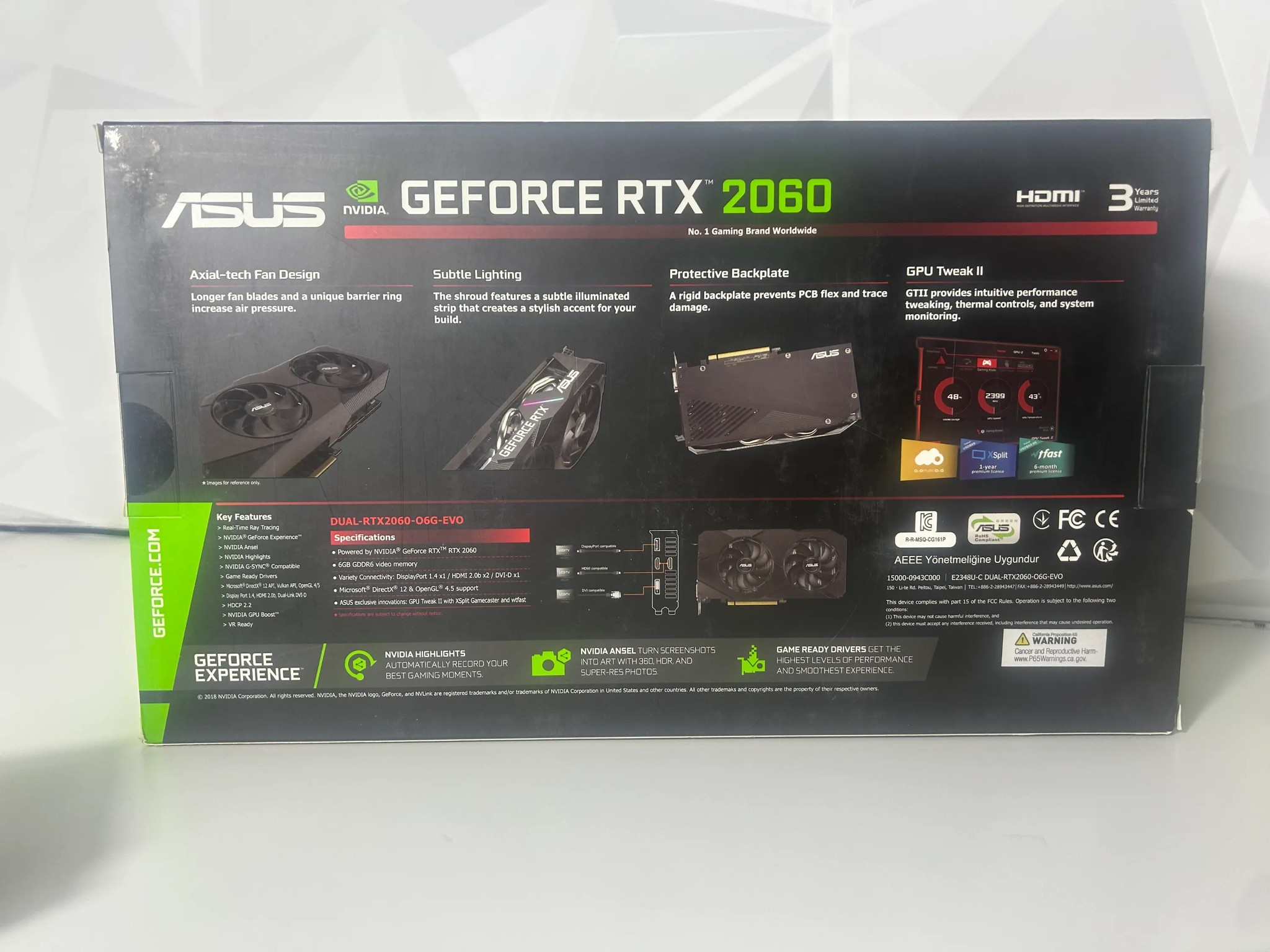 ASUS Dual RTX 2060 6GB