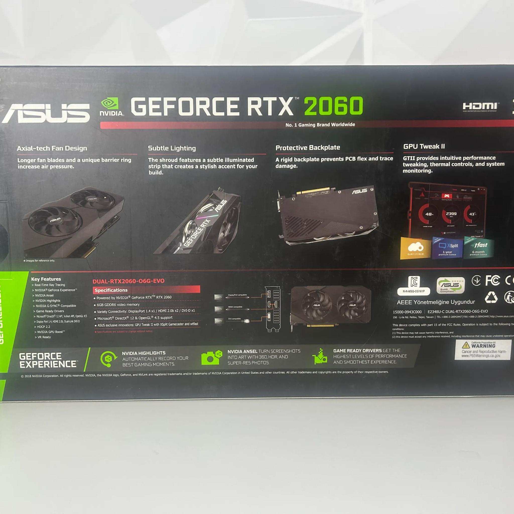 ASUS Dual RTX 2060 6GB