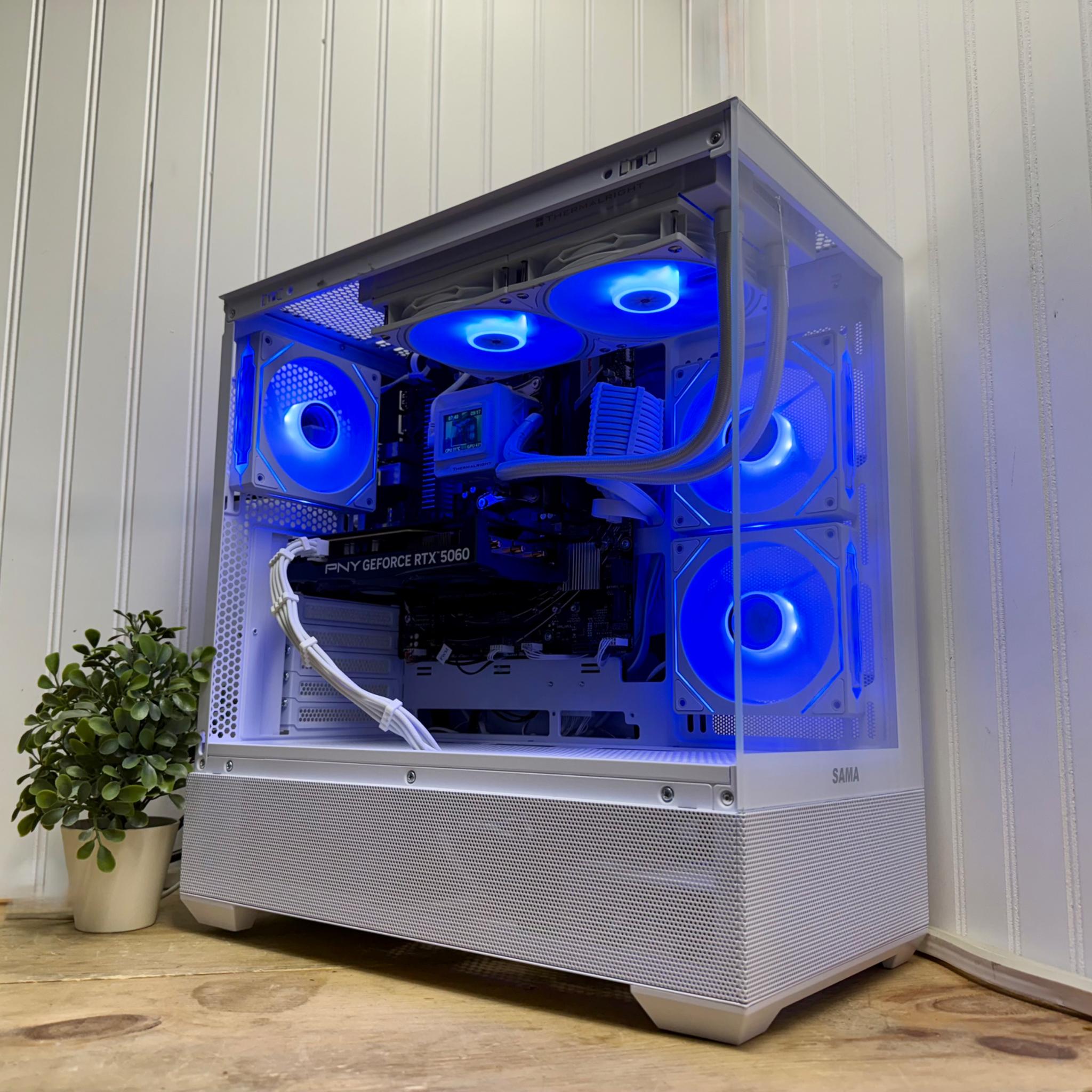 🧊 Arctic Phantom V2 – Ryzen 7600X | RTX 5060 | 32GB DDR5 | 1TB NVMe|240mm AIO | Whiteout Bu...