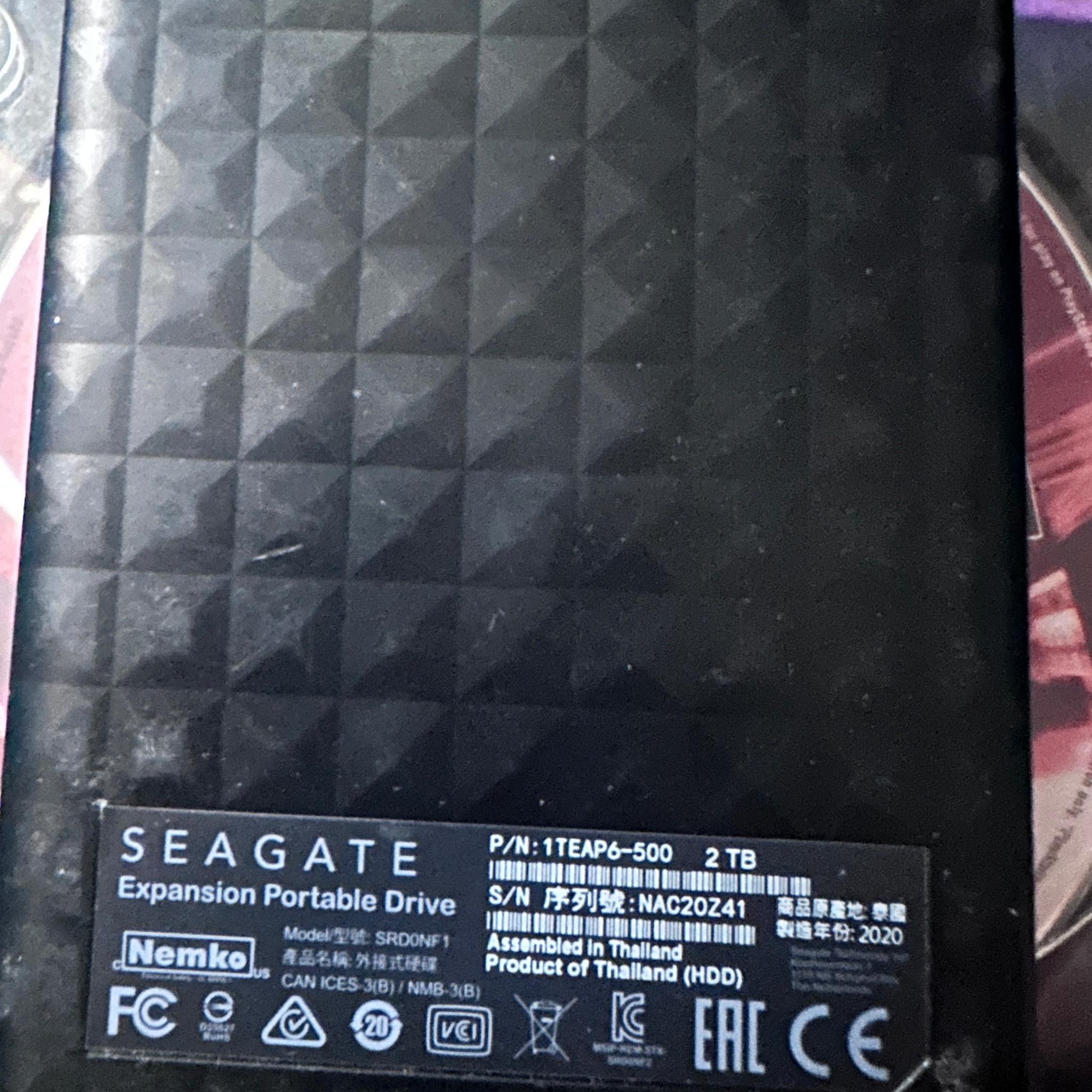 Seagate 2TB Expansion Portable Drive (HDD)
