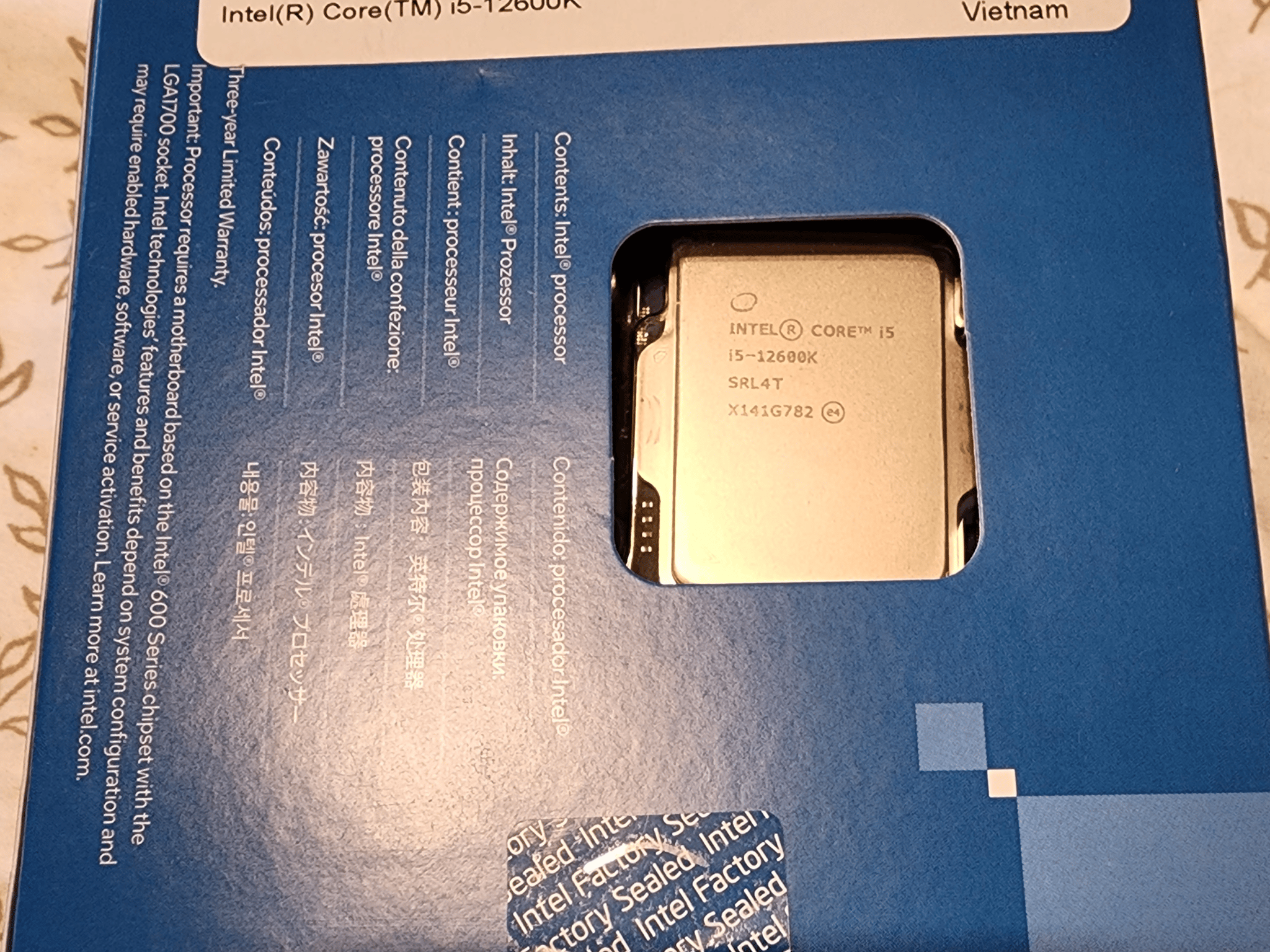 Barely Used! Intel i5-12600k