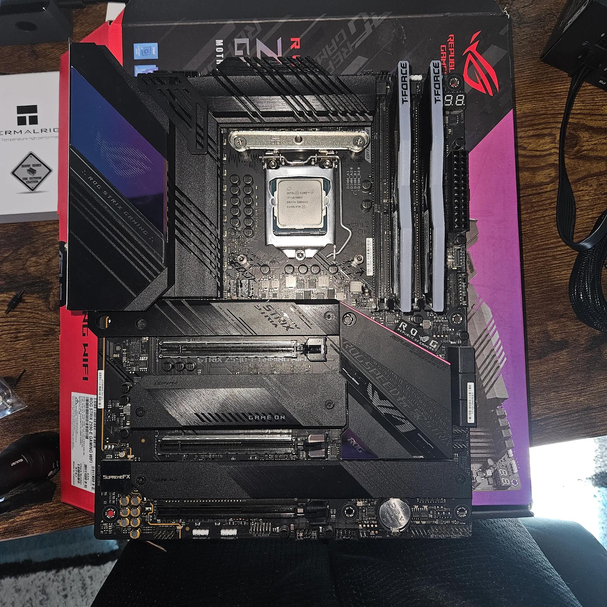 ROG z590-E + 10700kf + T-Force 3600mhz 2x16gb ram combo!