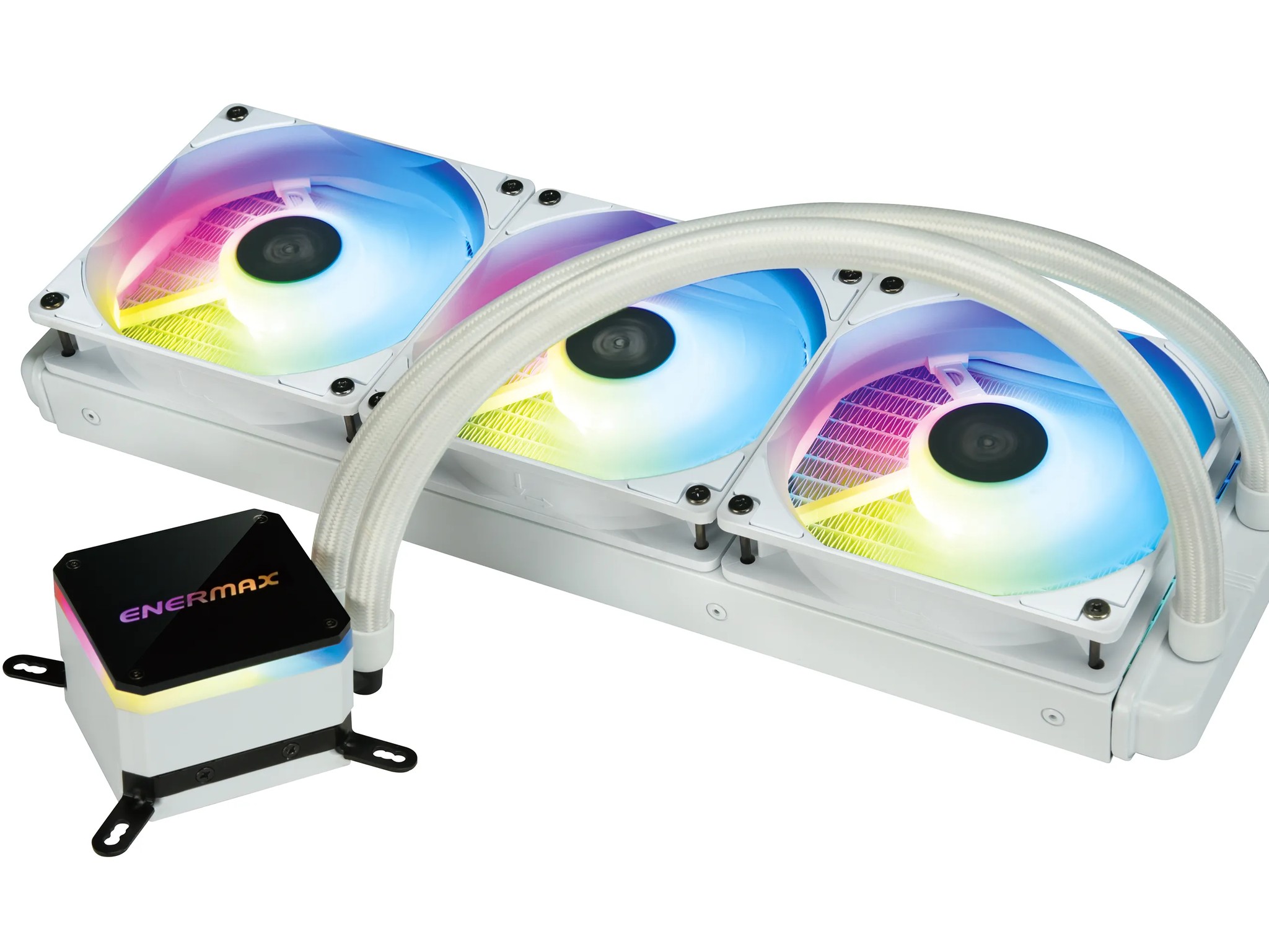 Enermax LIQMAX III 360mm ARGB AIO CPU Liquid Cooler White -  LGA 1700 & AM5 Kit Included