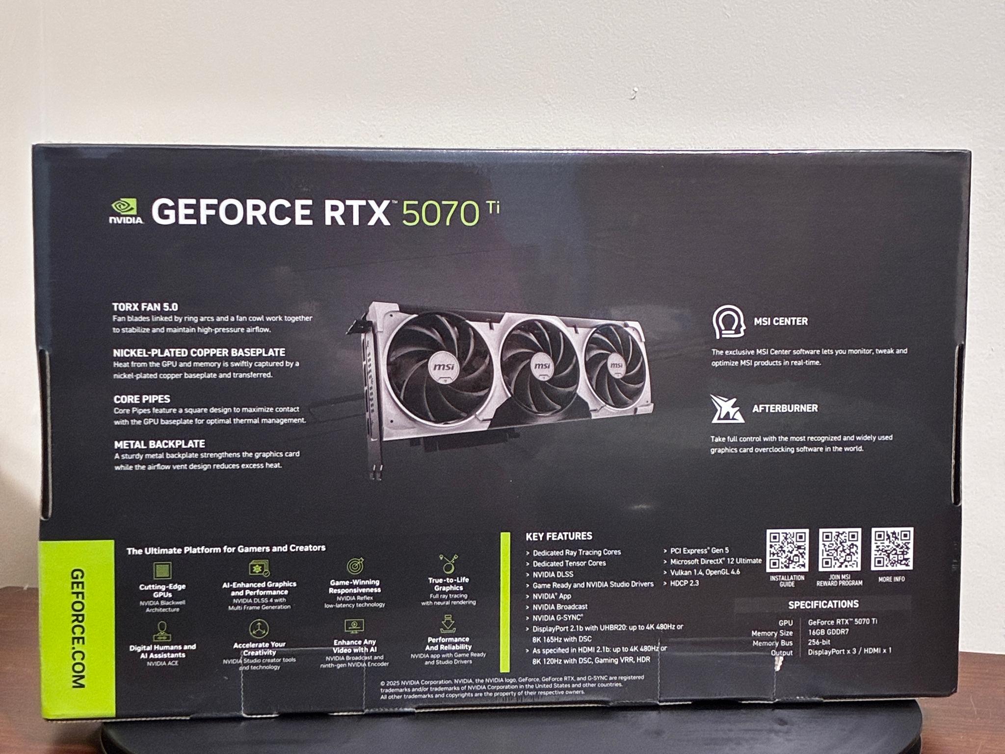 MSI GeForce RTX 5070 Ti 16G VENTUS 3X OC - Image 2