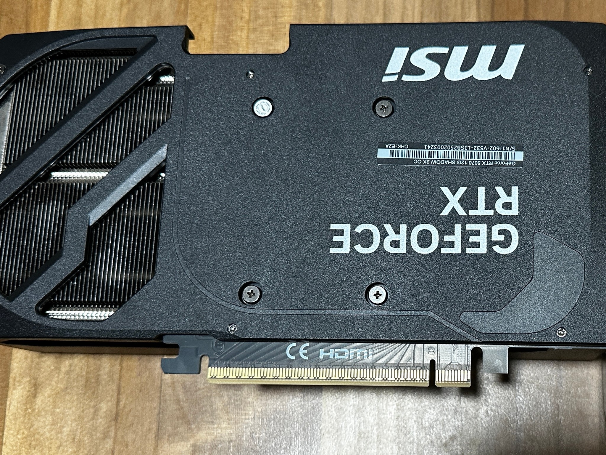 MSI GeForce RTX 5070 12G SHADOW 2X OC