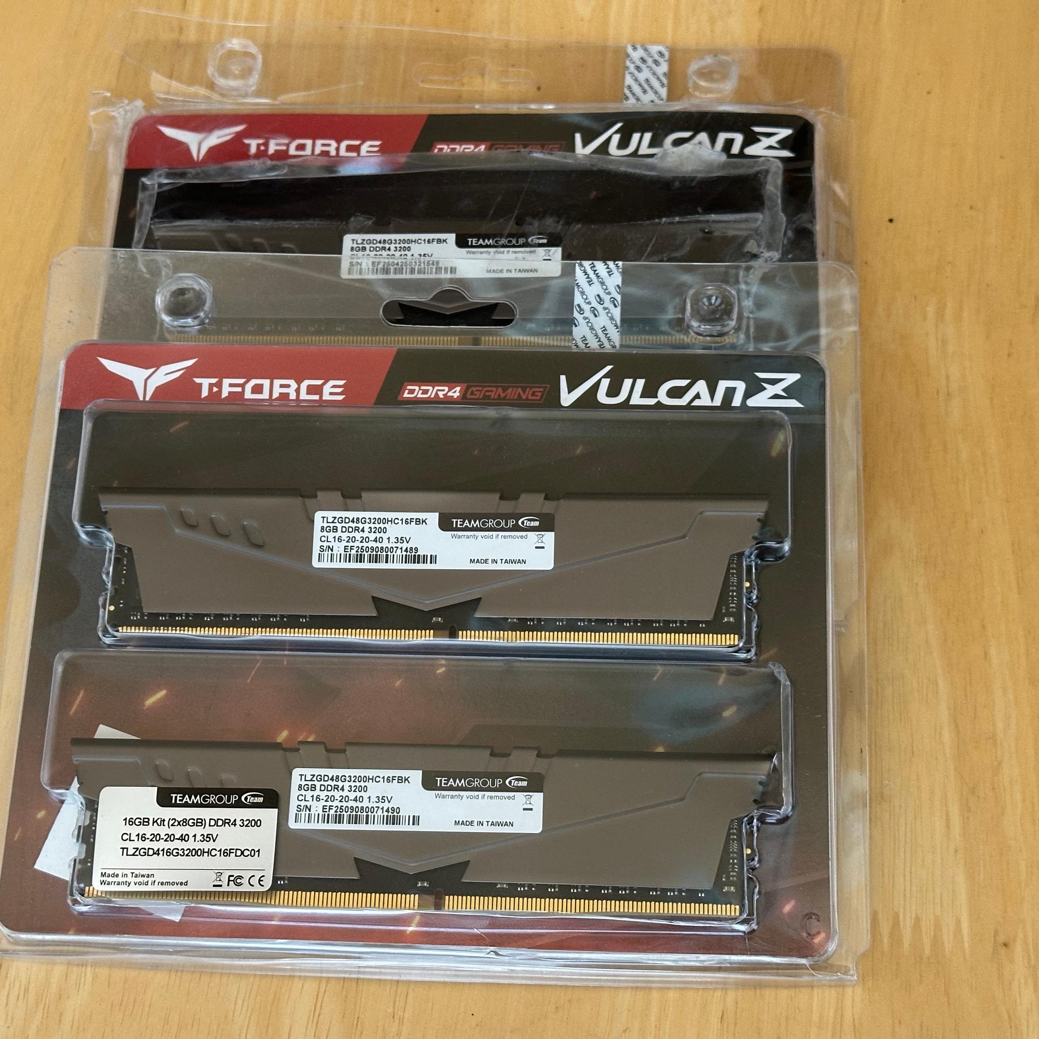 32GB (4x8GB) 3200MHz TEAMGROUP T-Force Vulcan Z DDR4 Kit